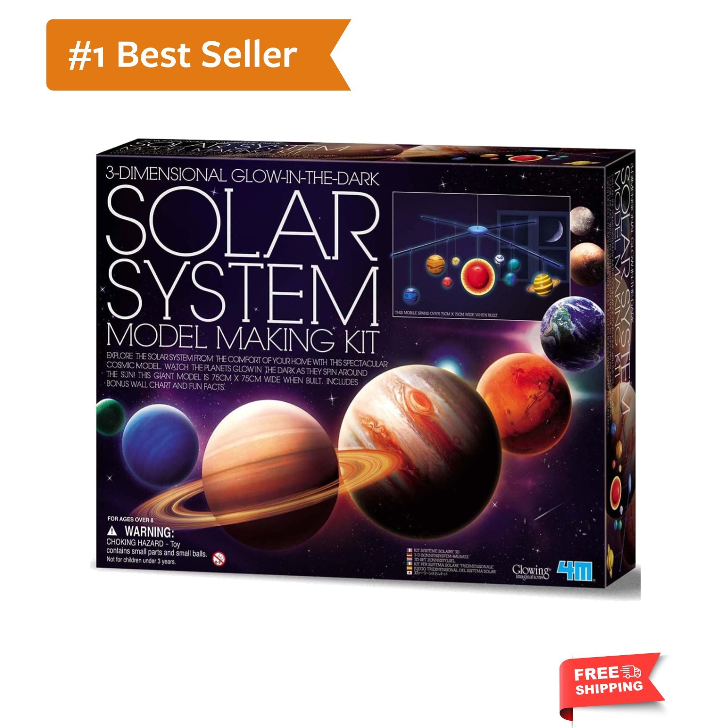 3D Glow-in-the-Dark Solar System Mobile Making Kit – DIY Science Astronomy Le…