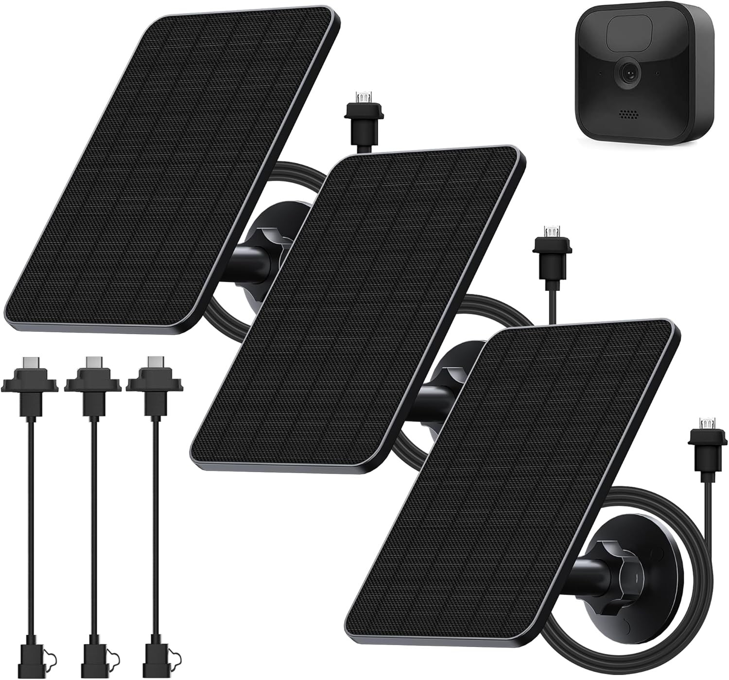 3 Pack Solar Panel for Blink Outdoor 2K+/4(4th Gen)/XT/XT2 and Outdoor(3rd Gen)