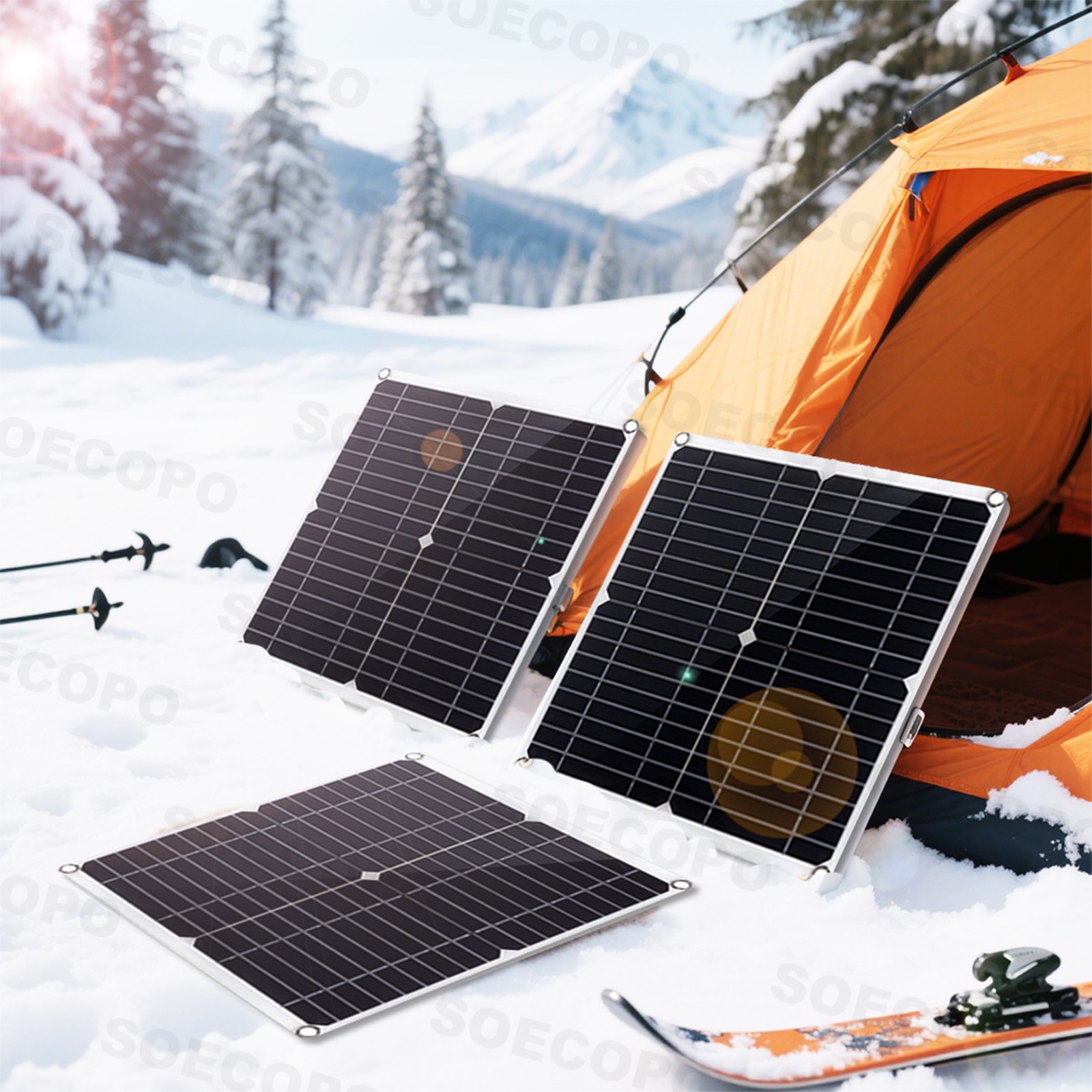 900W Solar Charging Kit with Y-Cable + 2 x 300W Panels + 2M Emergency Power7a