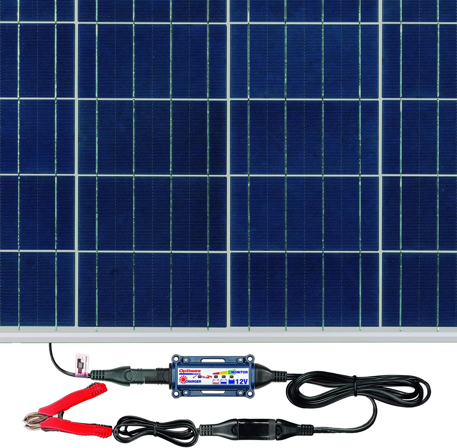Optimate SOLAR + 80W Solar Panel, TM-523-8, Solar Pulse Charger, Tester & Mainta