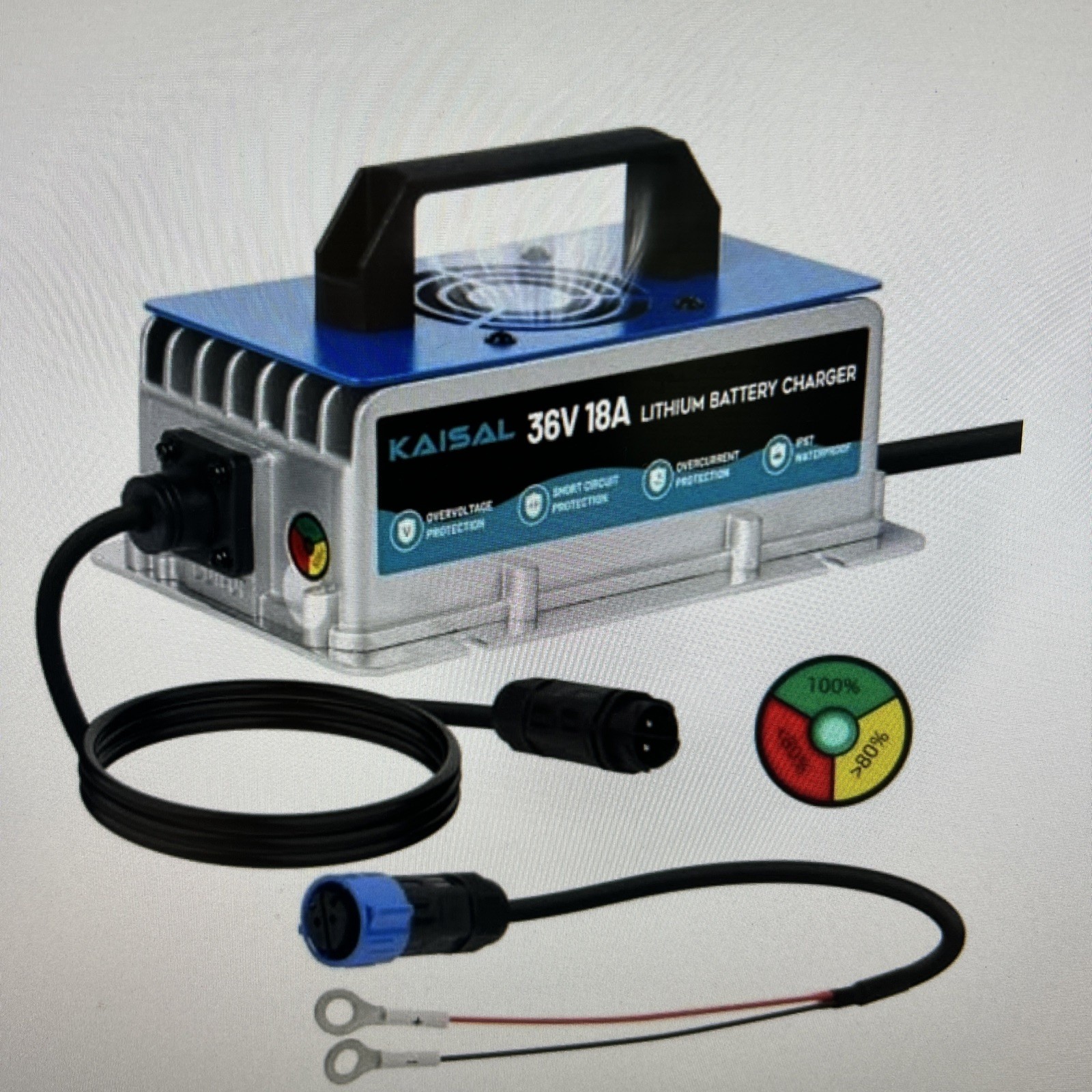~Lithium Battery Charger 36 Volt/43.8V 18A for 36V (38.4V) w wake up feature~