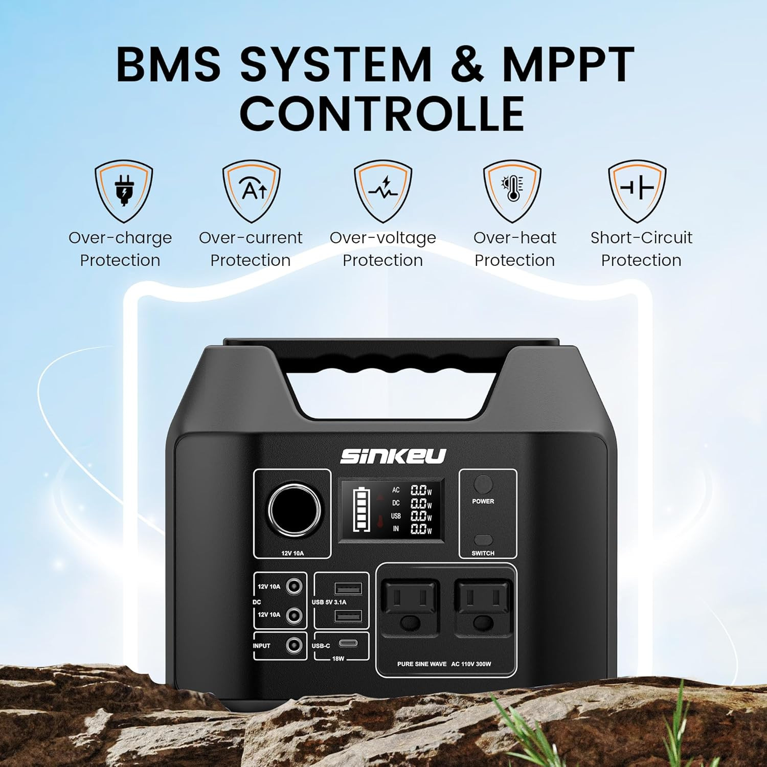 300W 80000mAh Portable Power Station for Camping & Emergencies