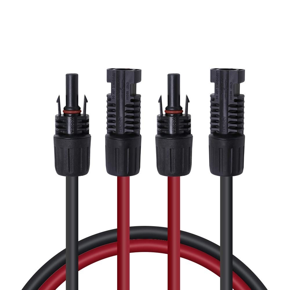 Certified 5Ft 12AWG Waterproof Solar Extension Cable with Male-Female MC4