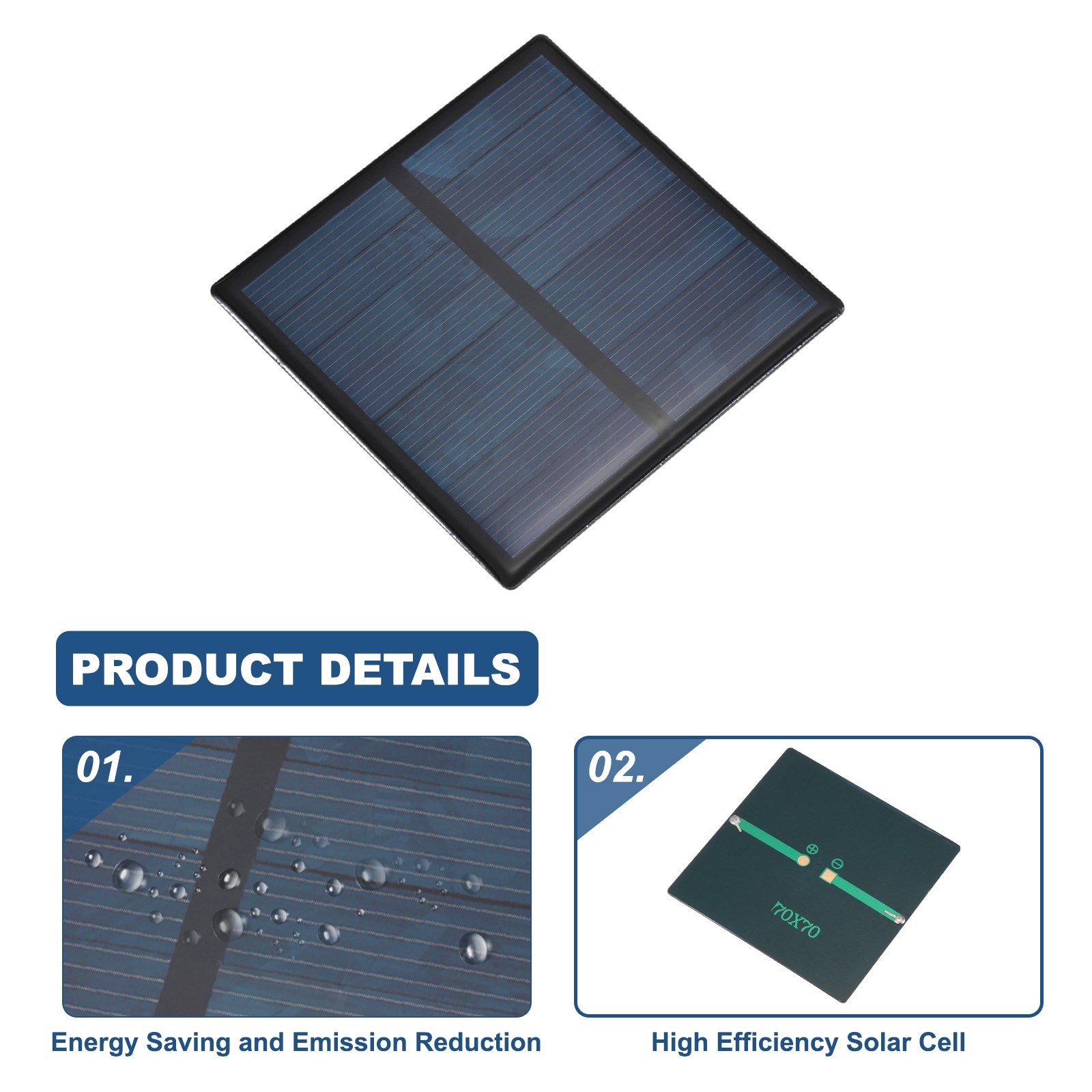 2 PCS 4V 0.4W 0.1A Mini Solar Panels for Solar Power Small Solar Cells