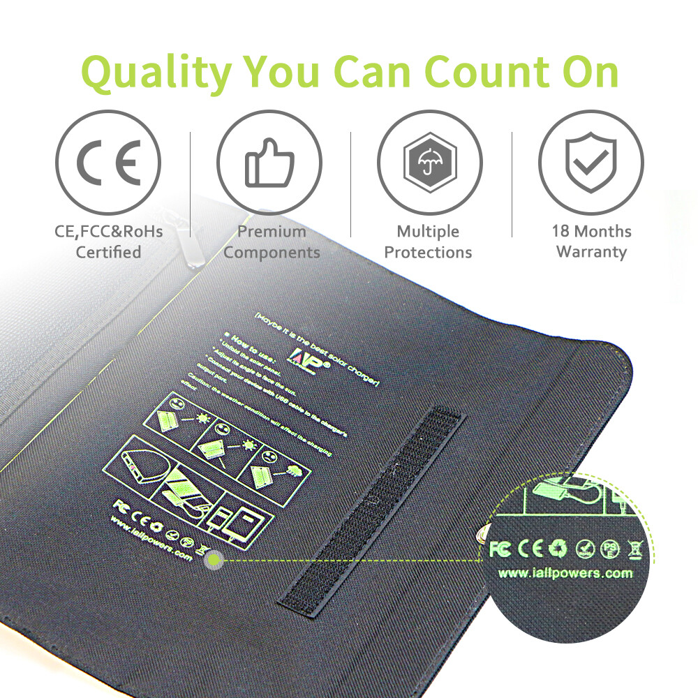 ALLPOWERS 5V 21W Foldable Solar Panel & 10000mAh Battery Outdoor Camping Hiking