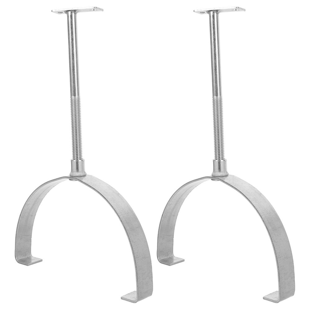2Pcs Adjustable Silver Iron Lightning Protection Bracket for Tile Roofs