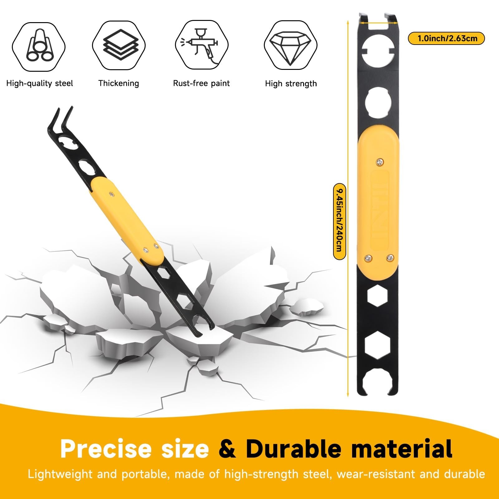 Universal MC4 Disconnect Tool – 6-in-1 Metal Wrench for Solar Connector Assembly