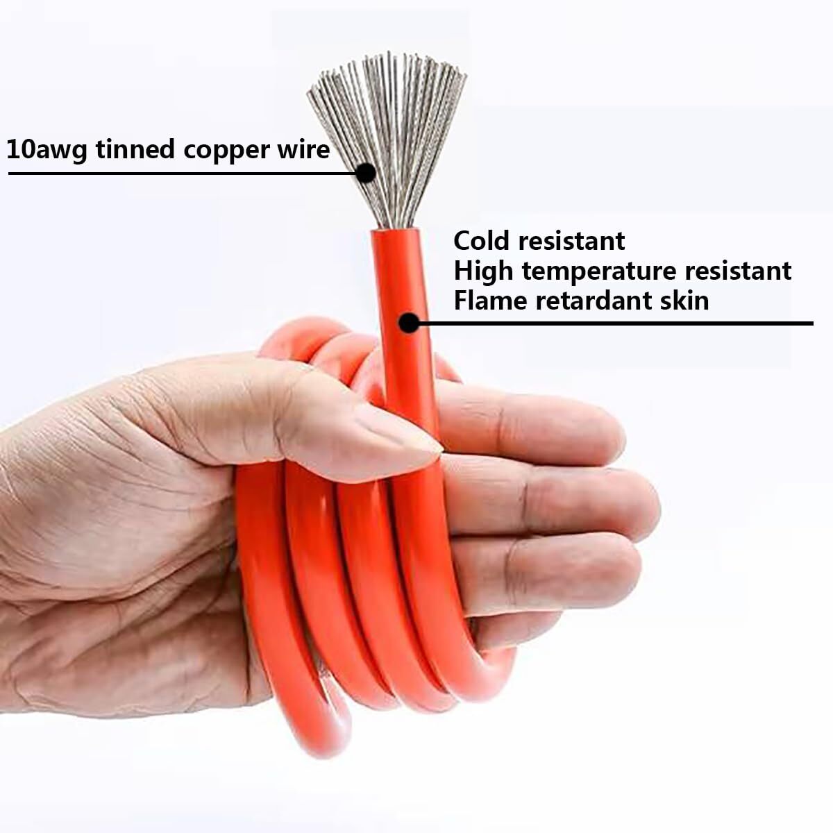 2Ft 10AWG Battery Charger Cable SAE to O Ring Terminal Quick Disconnect Harness