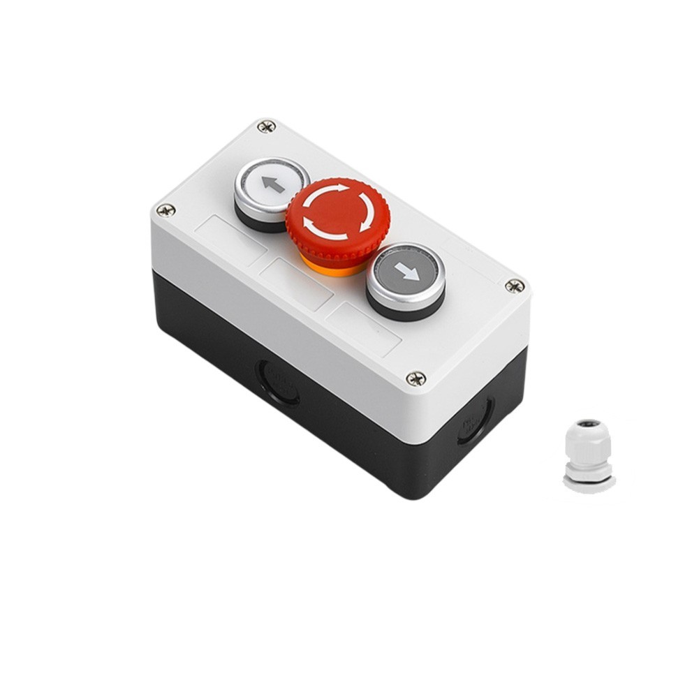 Industrial Push Button Switch 22mm ABS Enclosure IP65 Sealed 1NC+1NO Contacts