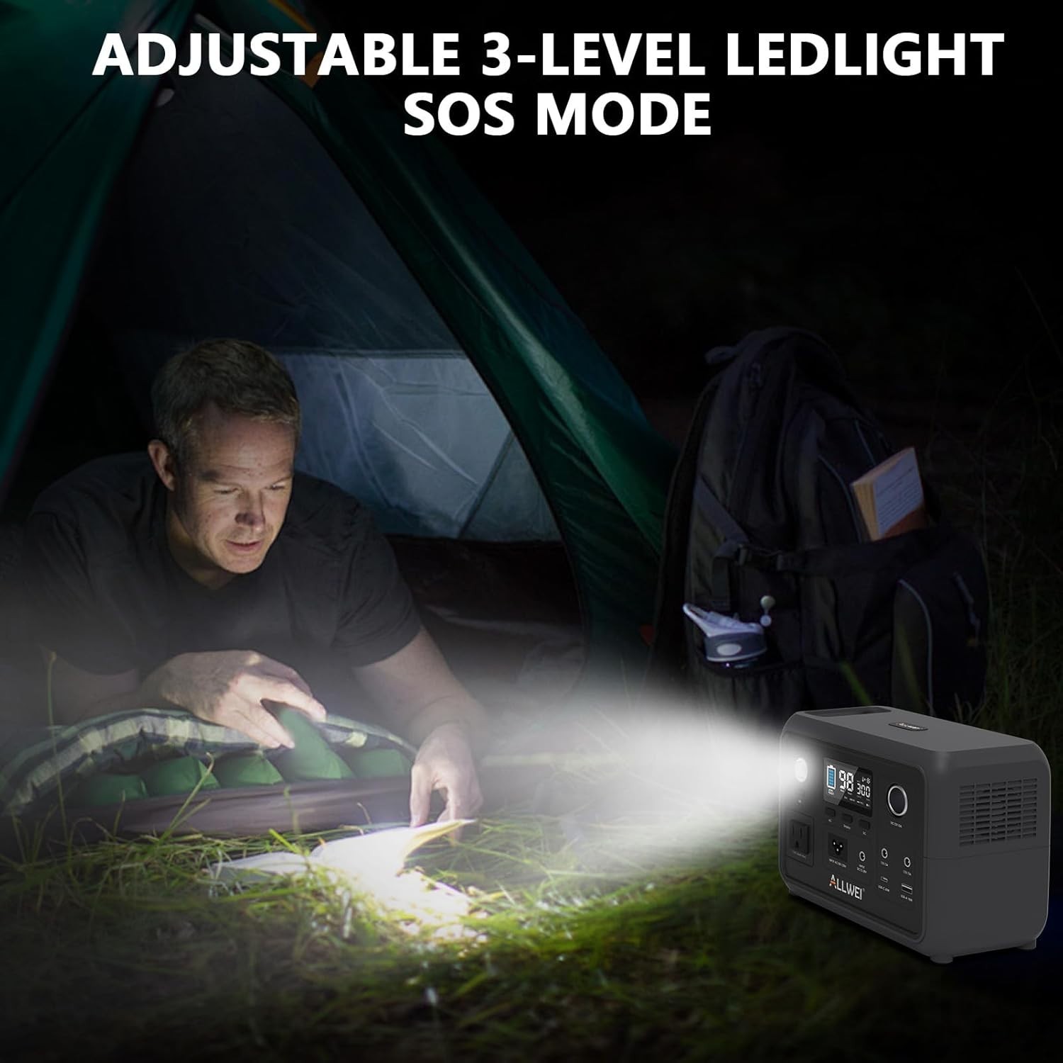 Portable Power Station 300W Peak 600W, 256Wh Solar Generator with 60W USB-C P…