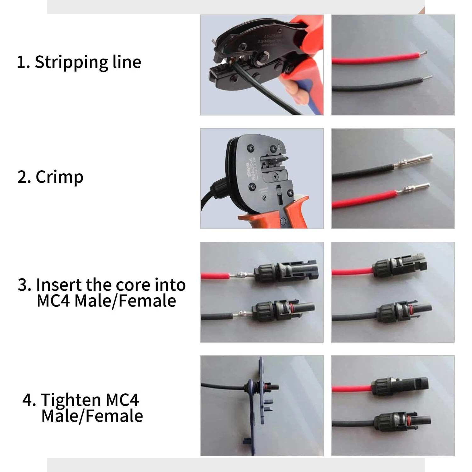 10-50 Pairs Solar Cable Connectors 30Amp Waterproof Wire Joiners Set 4mm-6mm M/F