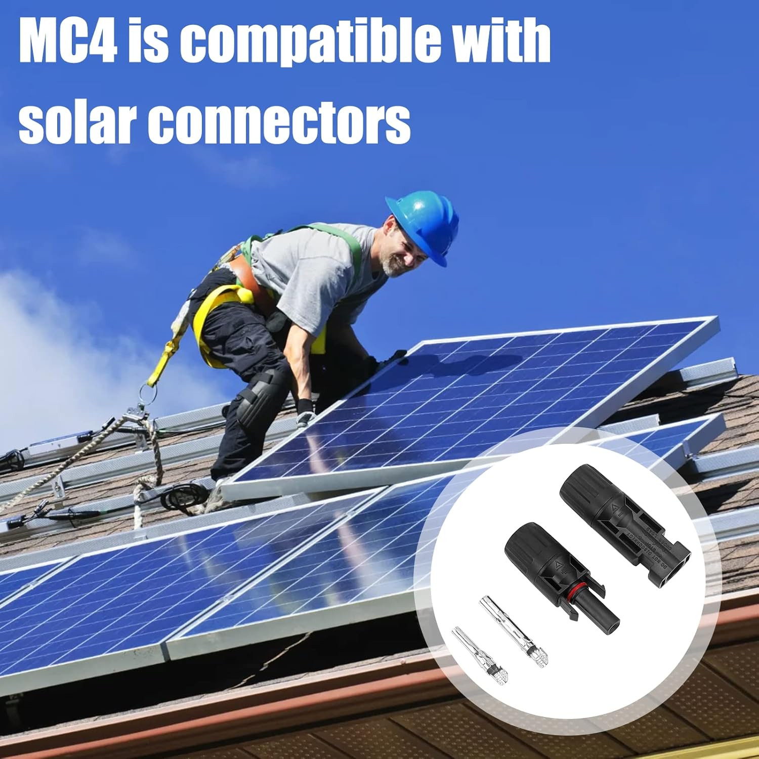 10/20/50/100 Pairs Male Female Solar Cable Connectors For DIY Solar Panel US
