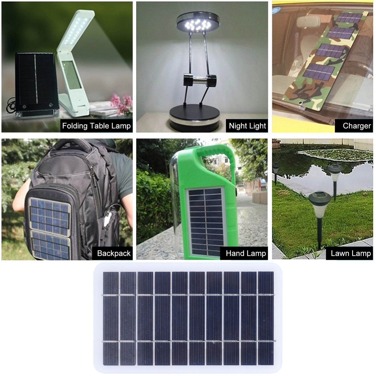 ˜2W 5V Polycrystalline Silicon Solar Panel Outdoor Solar Battery Charger Hot