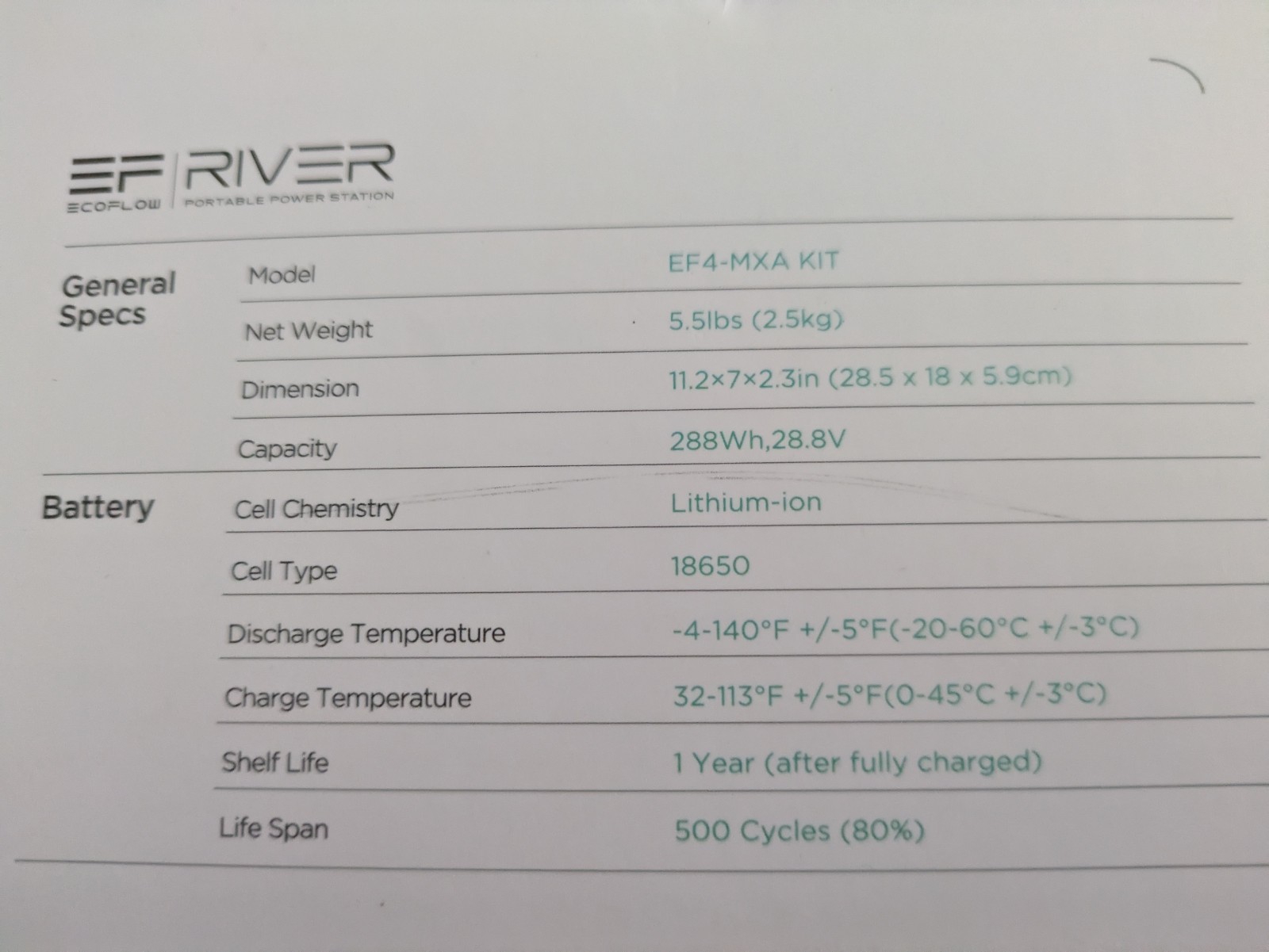 EcoFlow River 600 Portable Power Station EXTRA BATTERY EF4-MXA KIT