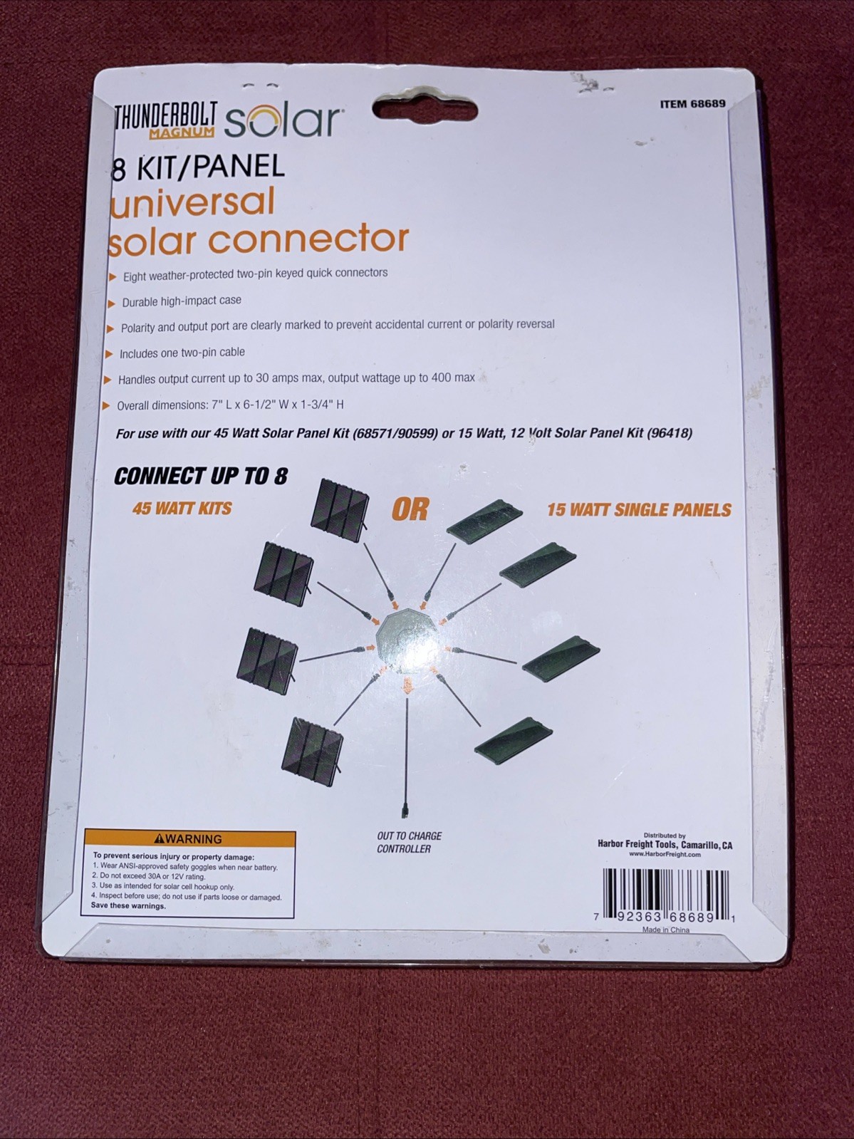 Thunderbolt Magnum 8-kit Universal Solar Connector Combine Multiple Solar Panels
