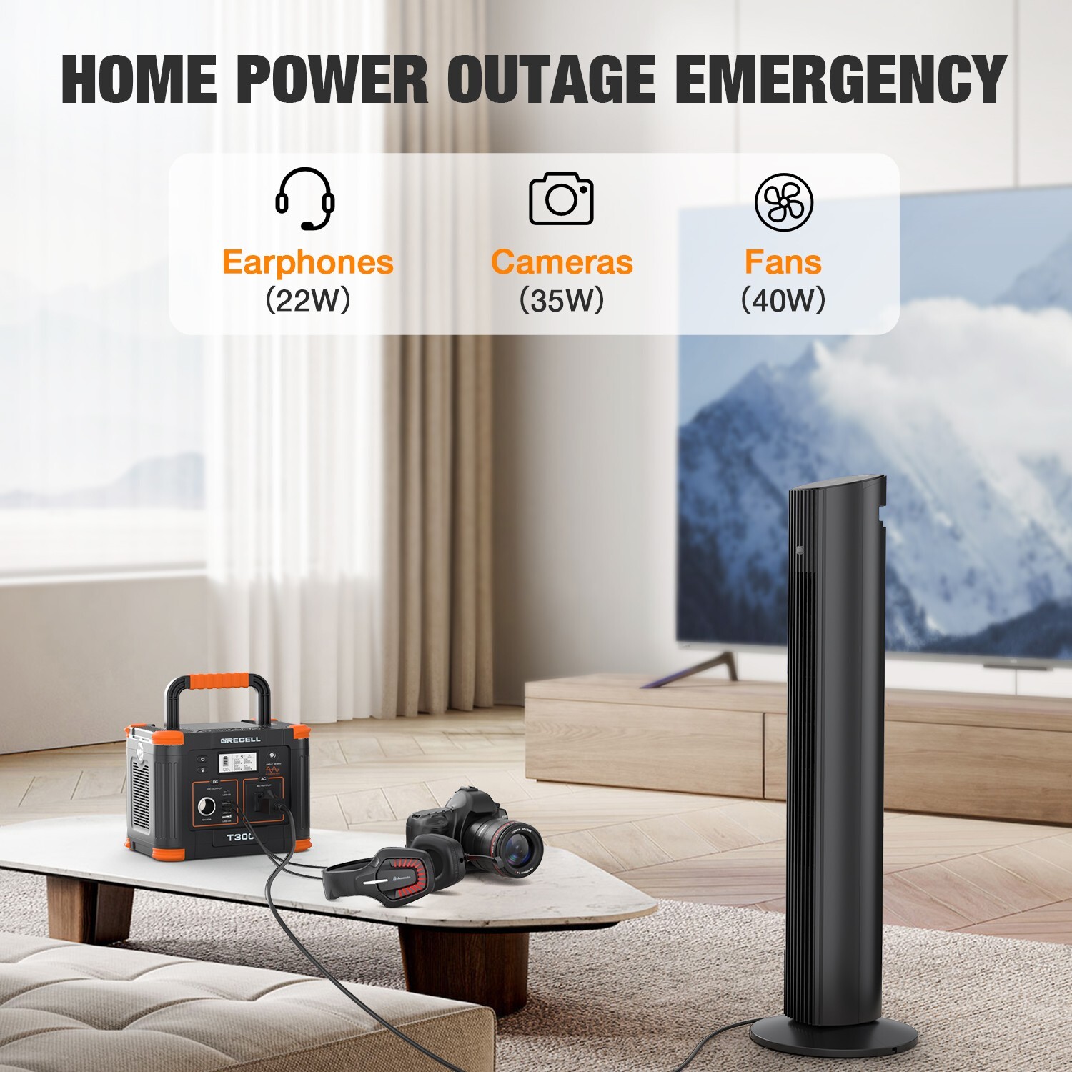 GREcell 300W Power Station Portable Solar Generator Camping Backup Battery(USED)