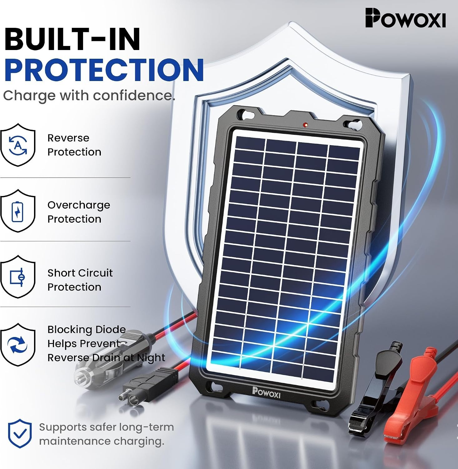 Intelligent Safety Protections | Solar Battery Charger