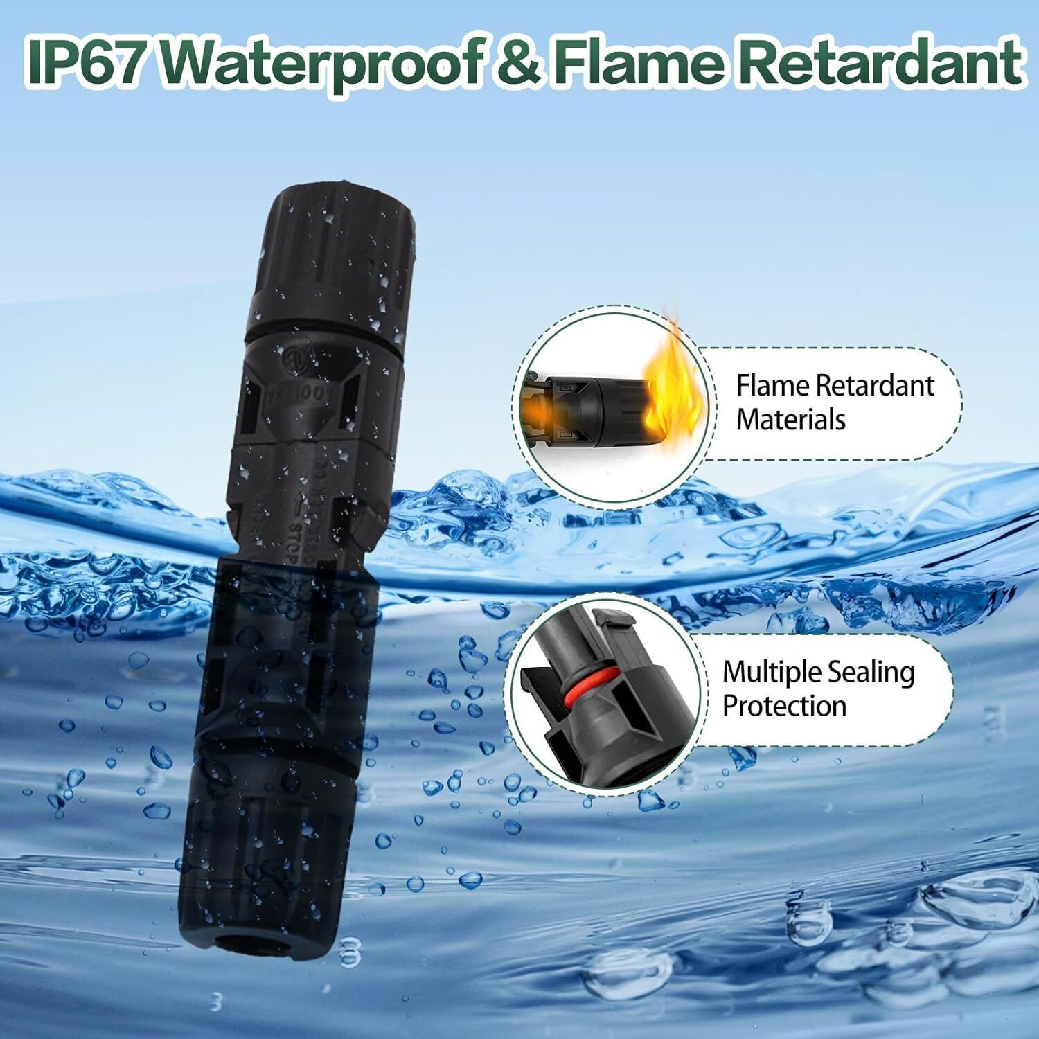 43/10PCS Solar Panel Cable Crimper Tool Kit for Solar Connectors, 10 Pairs Solar