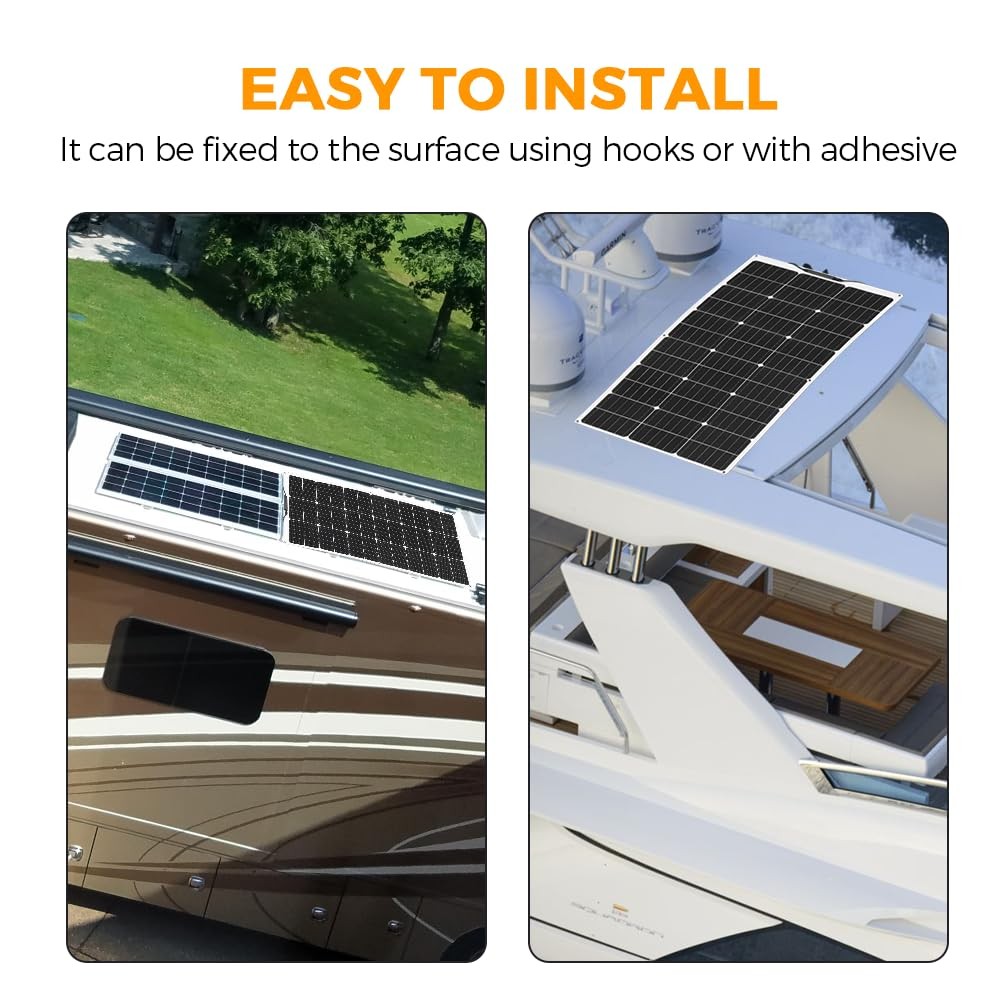XINPUGUANG Solar Panel 12V 200W System Kit 100W Flexible Solar Panel