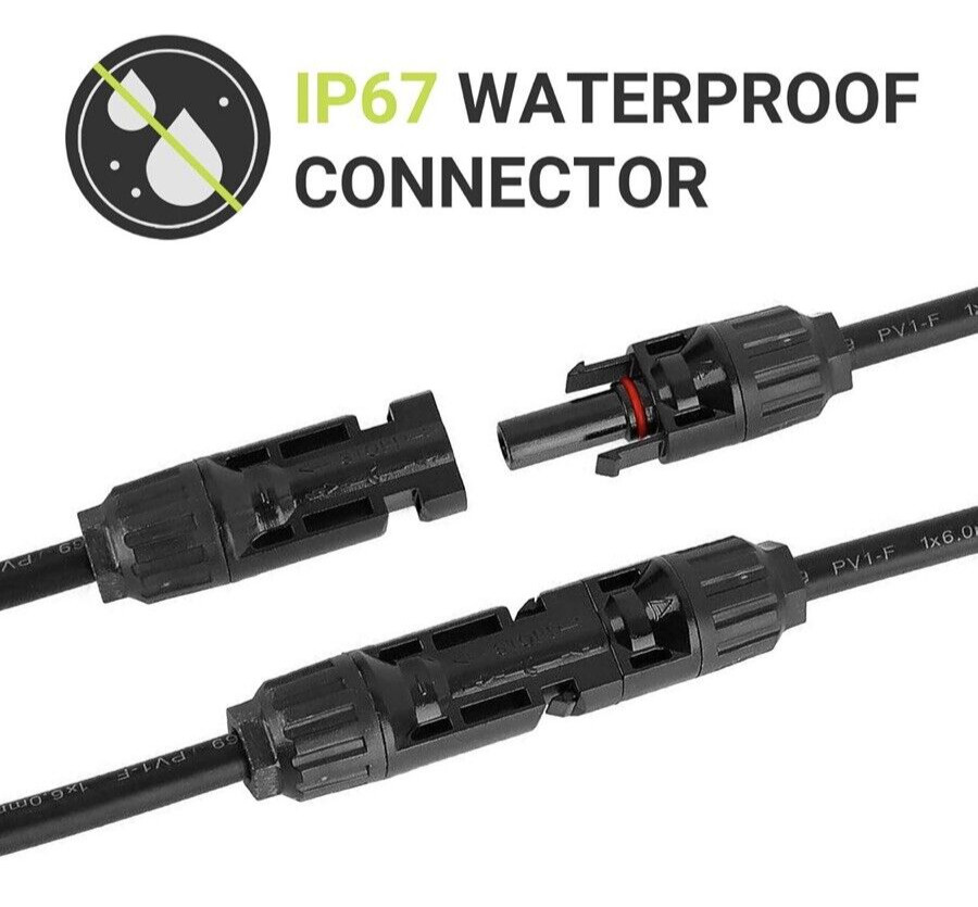 6 ft. 10 AWG Solar Panel Extension Cable with Male to Female New