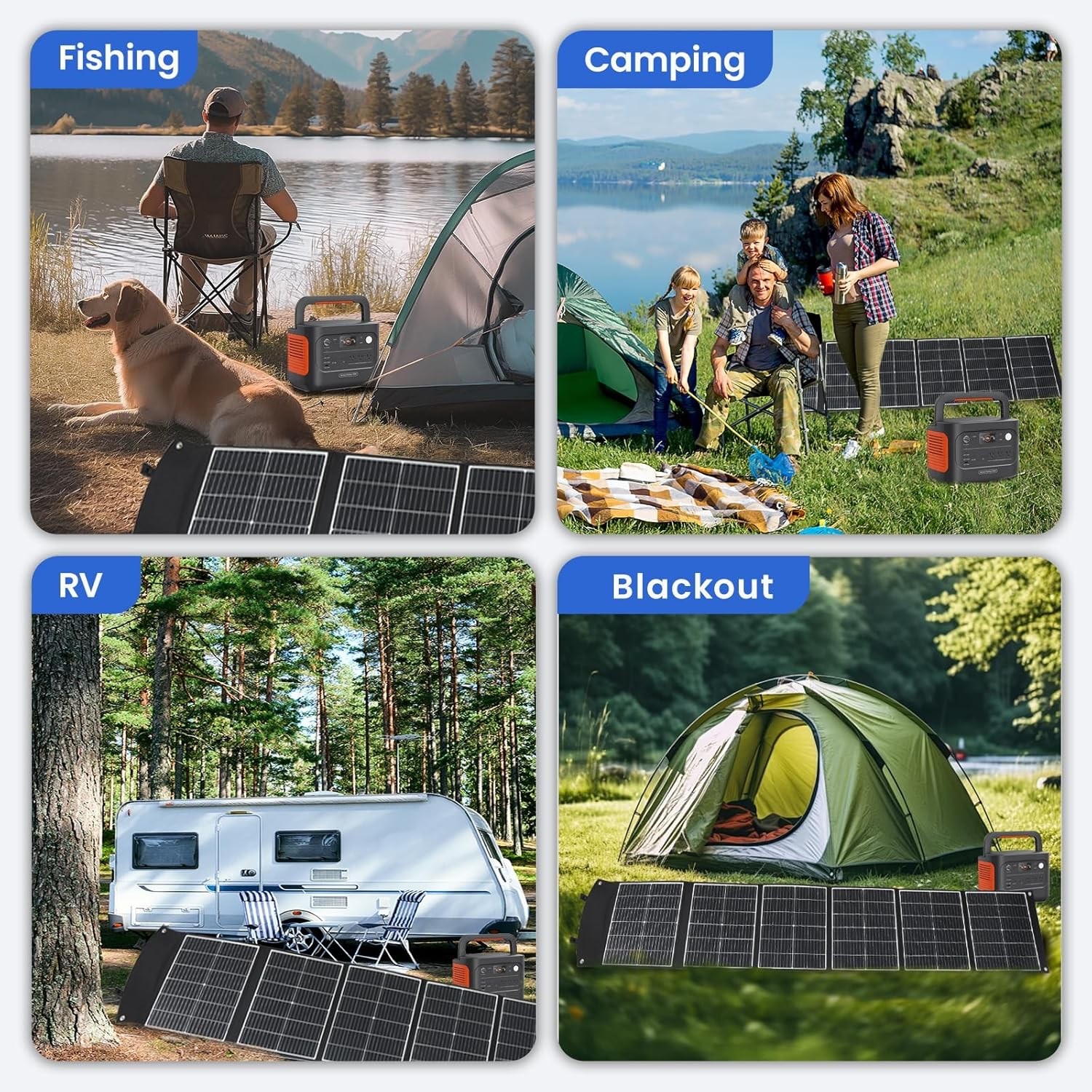 Wagnation 200 Watt Portable Solar Panel, Foldable Solar Panel Charger with Kicks