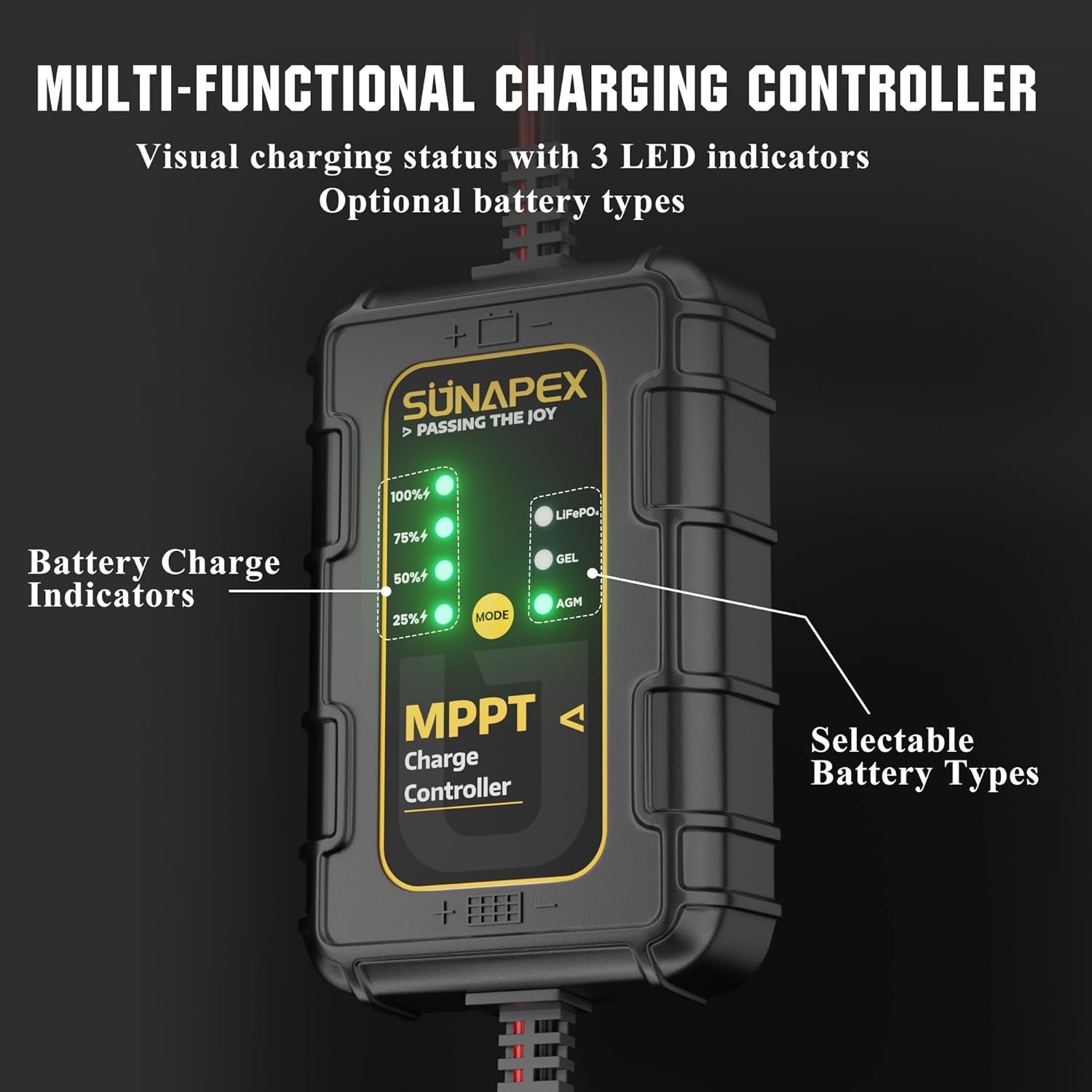 30W Flexible Solar Panel with MPPT Charge Controller,Solar Battery Charger