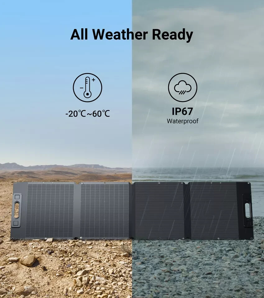 Dabbsson 2330Wh 2200W Power Station Solar Generator w/ Folding Solar Panel 210W