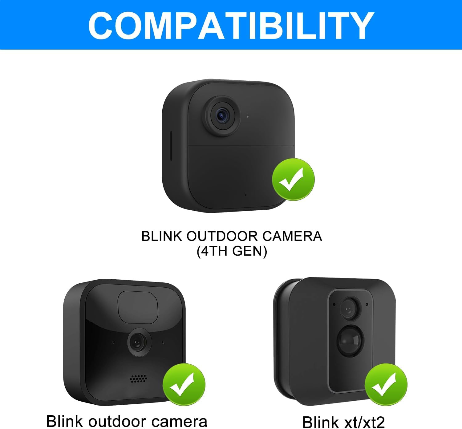 Solar Panel for Blink Outdoor 2K+/ Outdoor 4 (4Th Gen)/And XT/XT2 Camera, 4W 5V