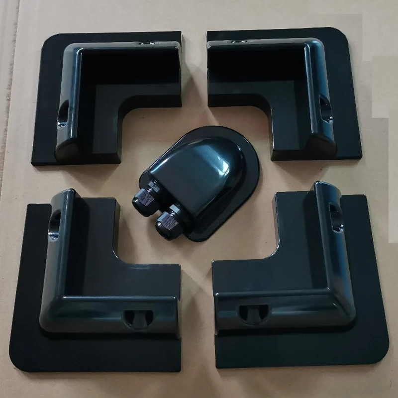Solar Panel ABS Plastic Mounting Bracket with 5 Non Drilling Corner Kits, RV Mar
