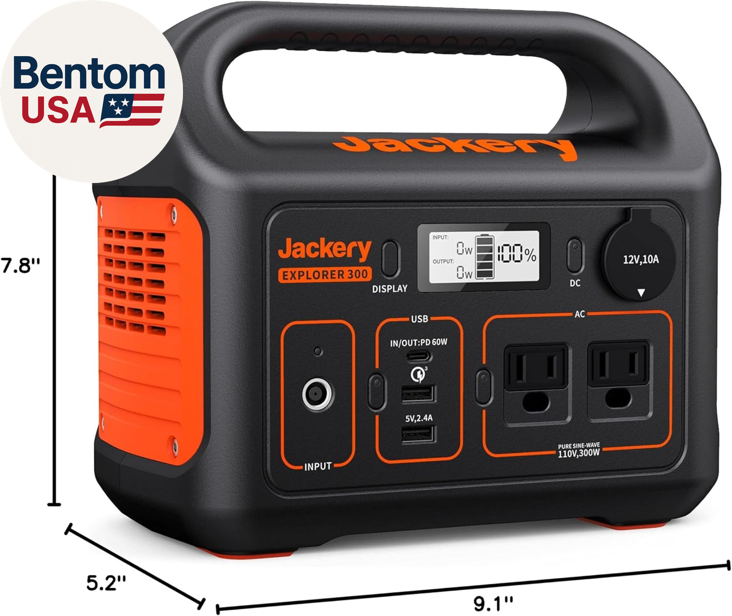 Portable Power Station Explorer 300, 292Wh Backup Lifepo4 Battery, Solar Generat