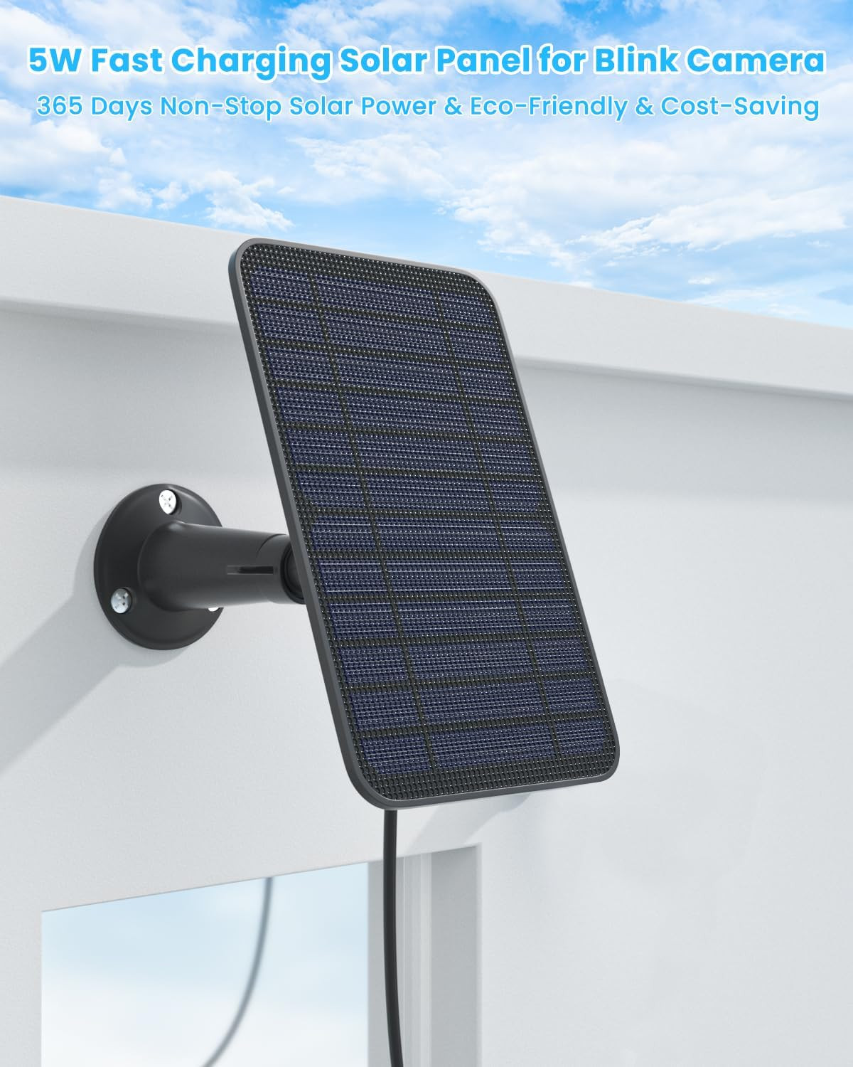 5W Solar Panel Compatible with Blink Outdoor 4(4Th Gen)/2K+ Camera, Solar Panel