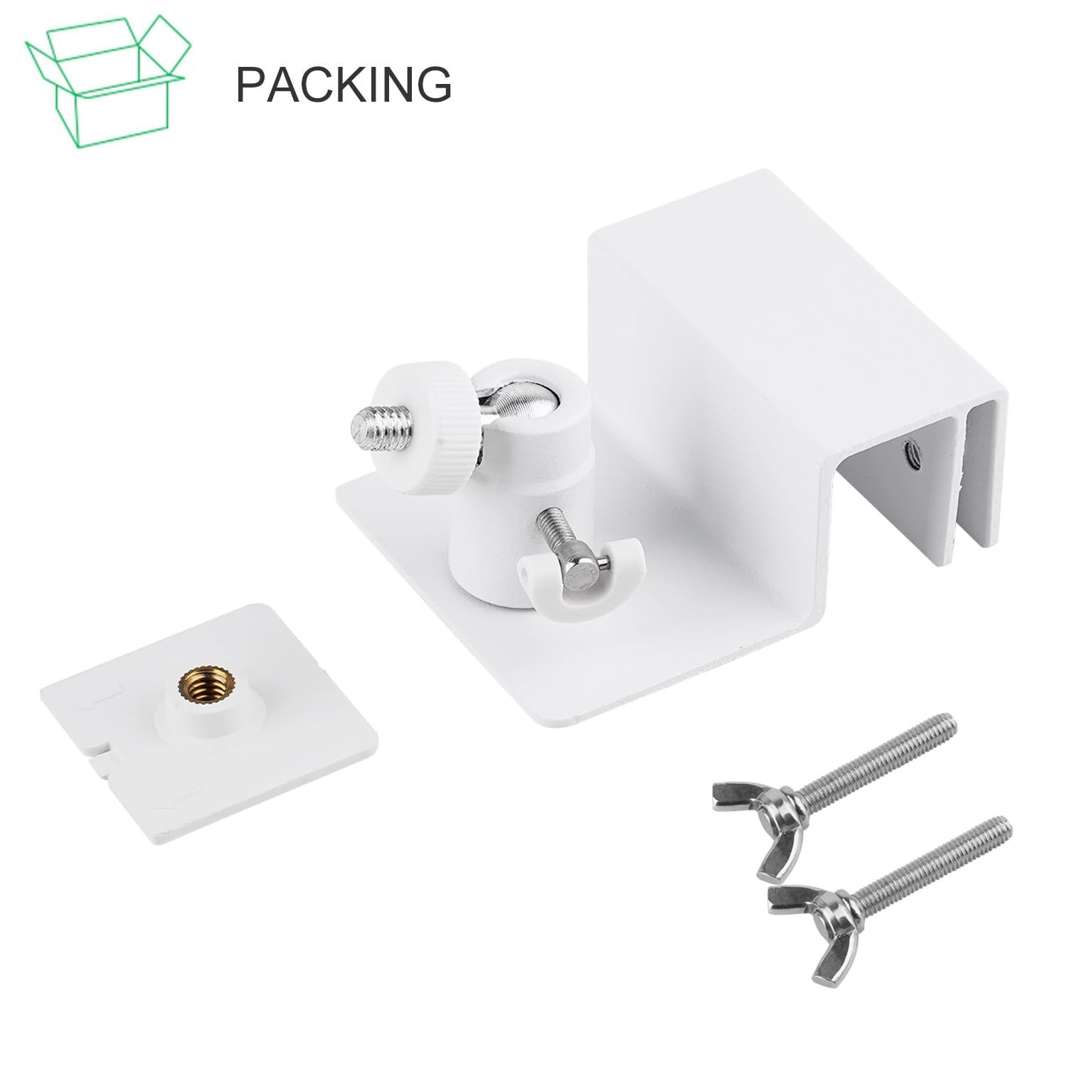 Gutter Mount for Solar Panel, Adjustable Weatherproof Aluminum Alloy White