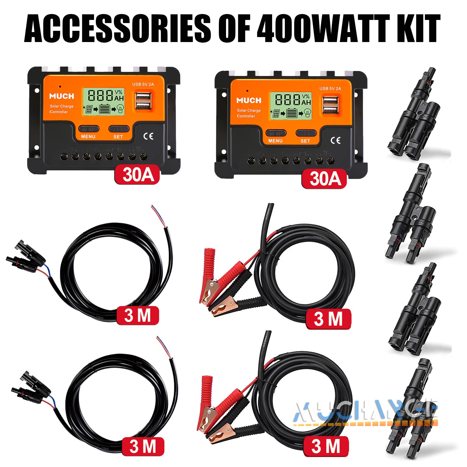 200W 400W Flexible Solar Panel Kits 12V 24V Monocrystalline for RV Camper Boat