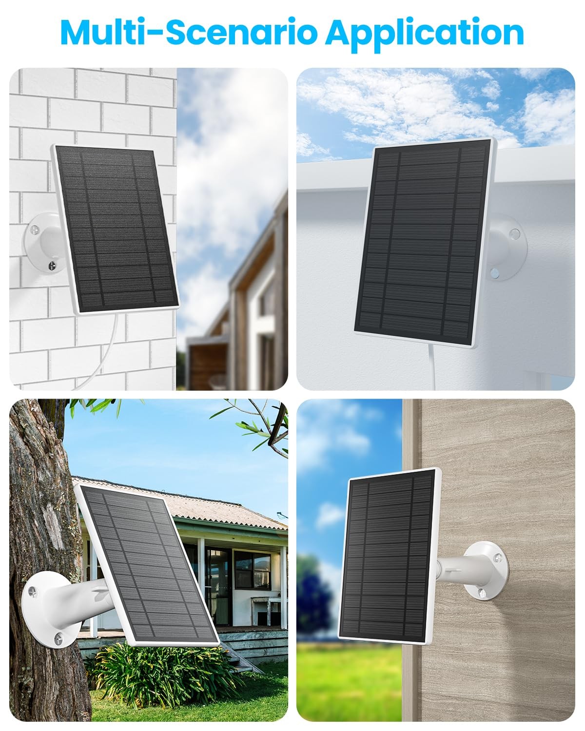Solar Panel for Ring Spotlight & Stick Up Outdoor Cam Battery, 7W Portable So…