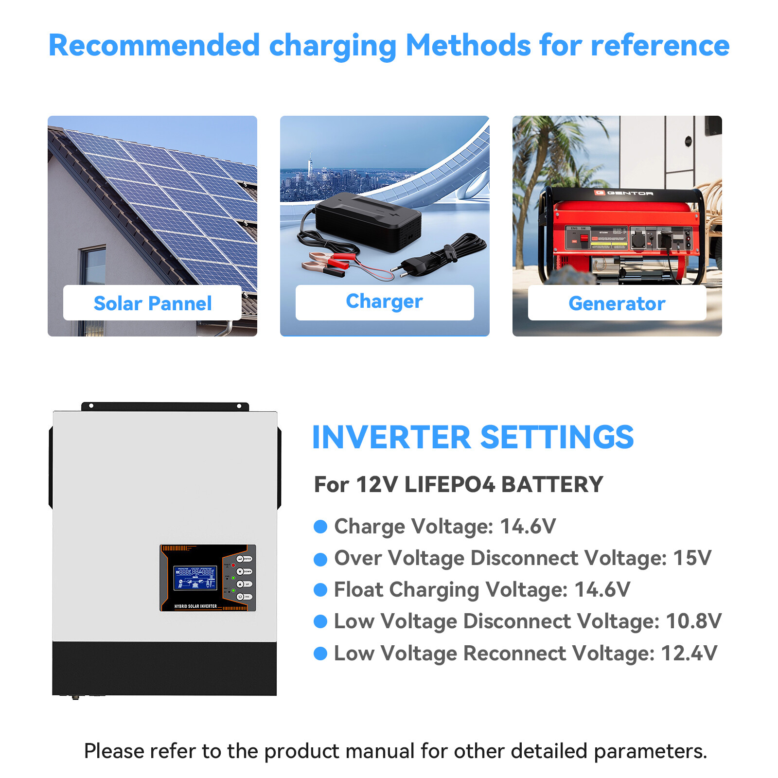 12V 600AH LiFePO4 Lithium Battery 200A BMS 15000+cycles RV Solar Panel Off-grid