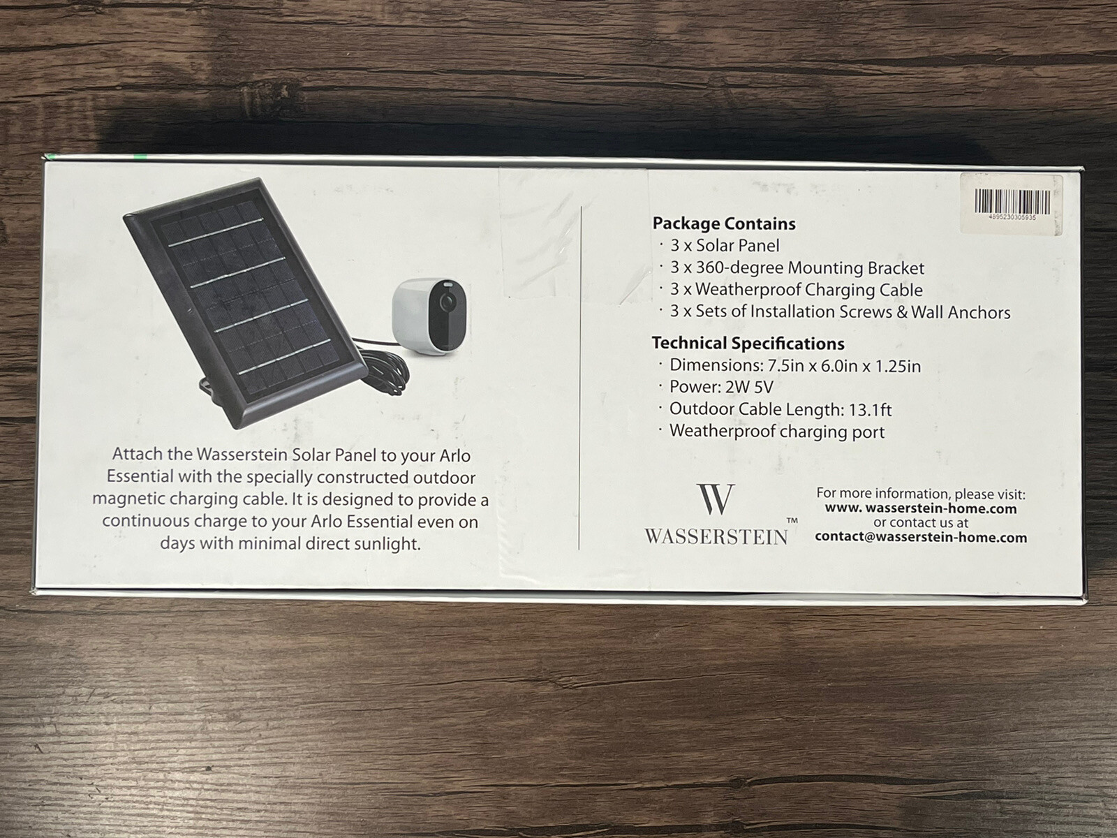 Wasserstein Solar Panel Pack Of 3 White