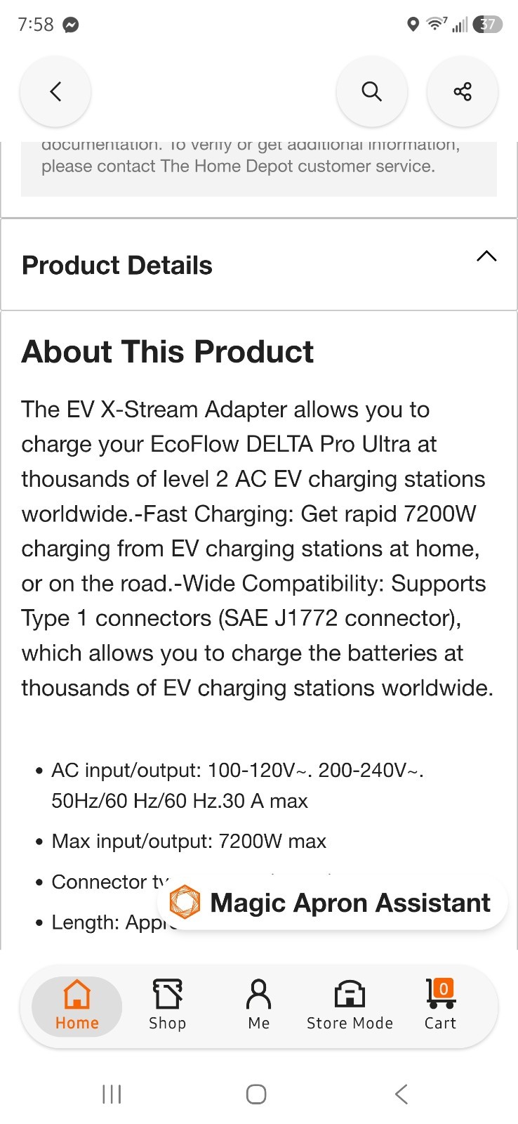 EcoFlow DELTA Pro Ultra EV XStream Adapter for Fast and Reliable EV Charging