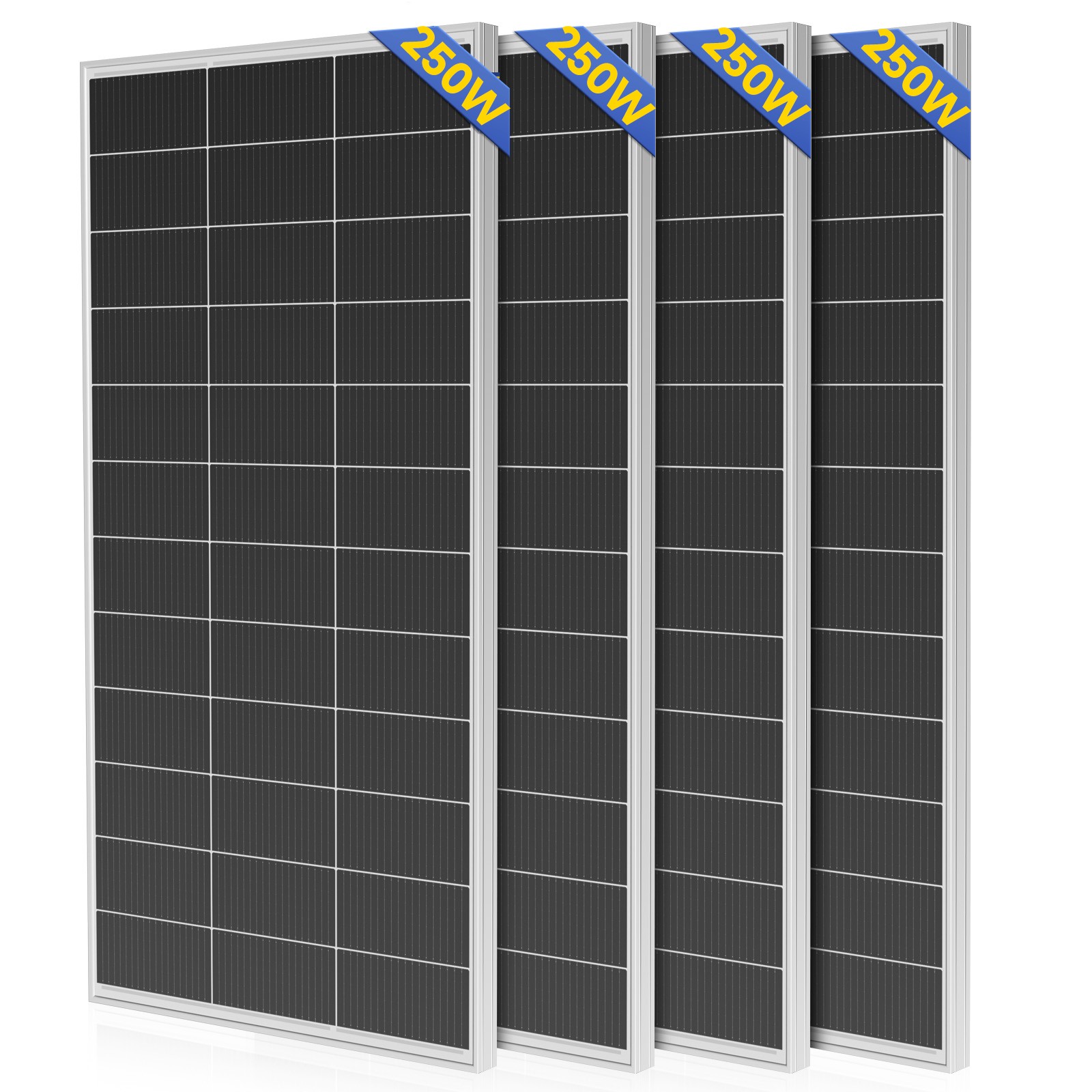 250W 500W 1000W Mono Solar Panel 18BB Power RV Camping Home Camp Off Grid Charge