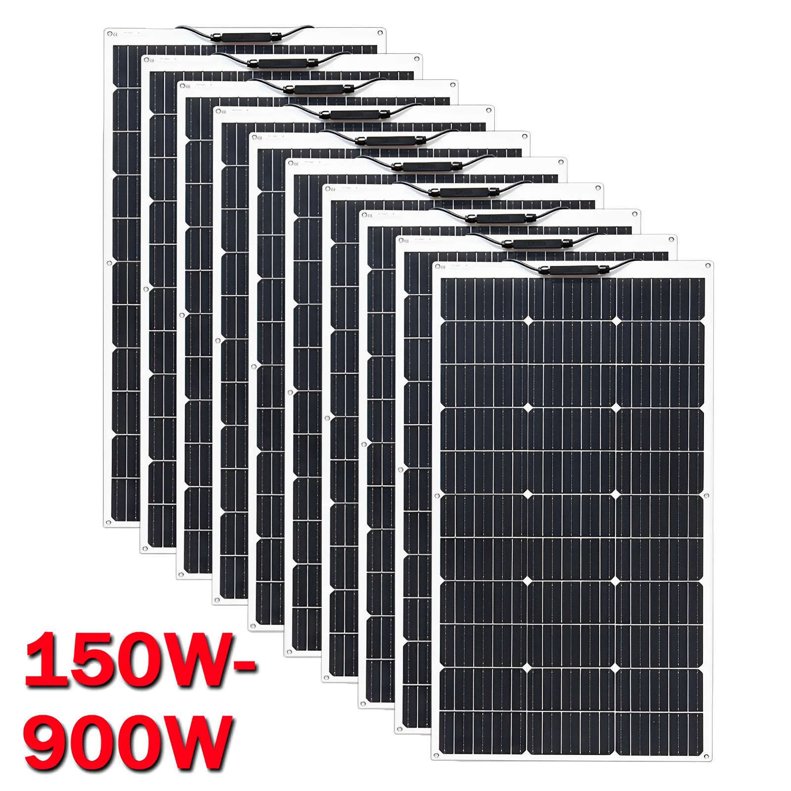 Flexible Solar Panels Kits 1200W W/ 40A PWM MPPT Charge Controller Camping Home
