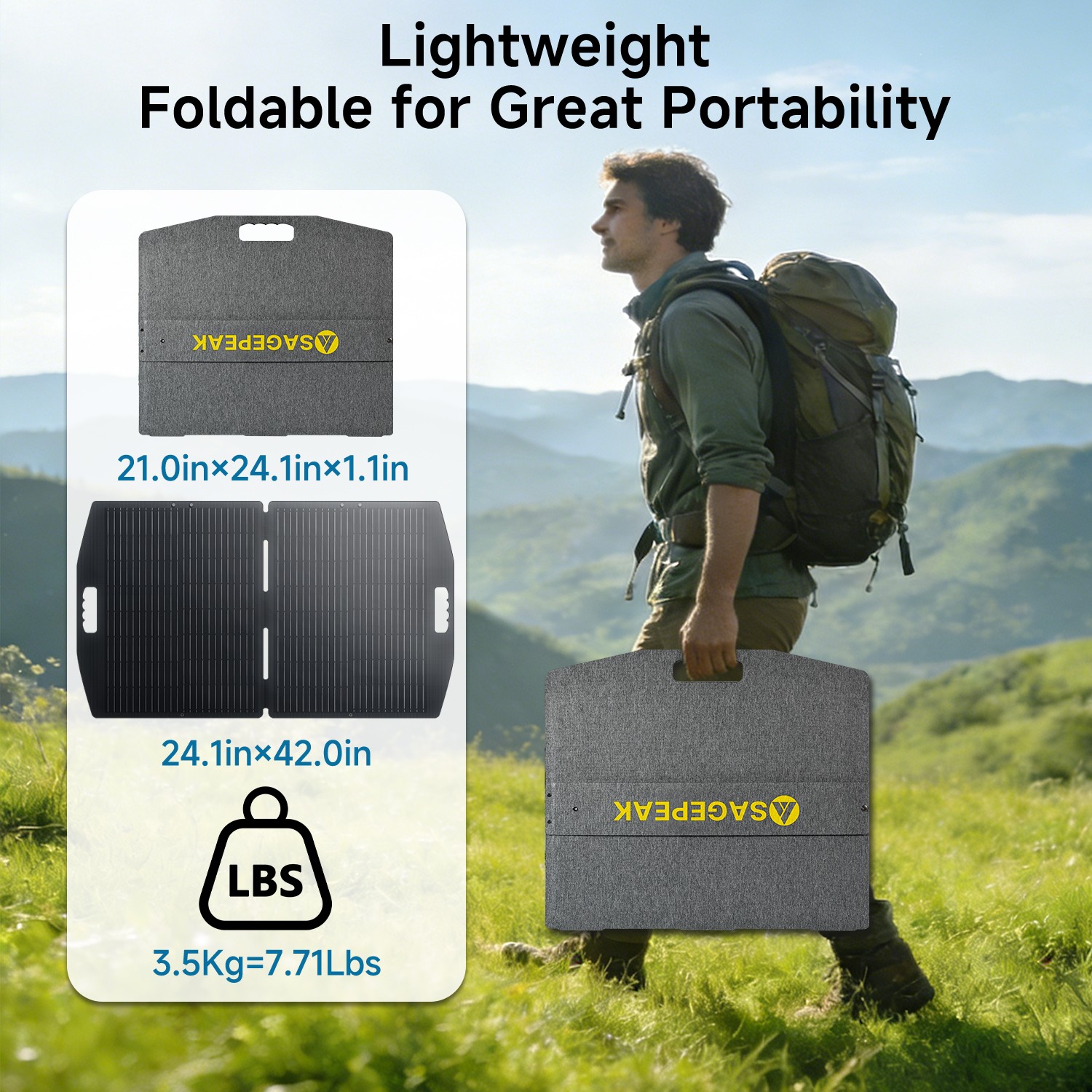 100W Portable Solar Panel ETFE Foldable Solar Charger for Power Station Charging