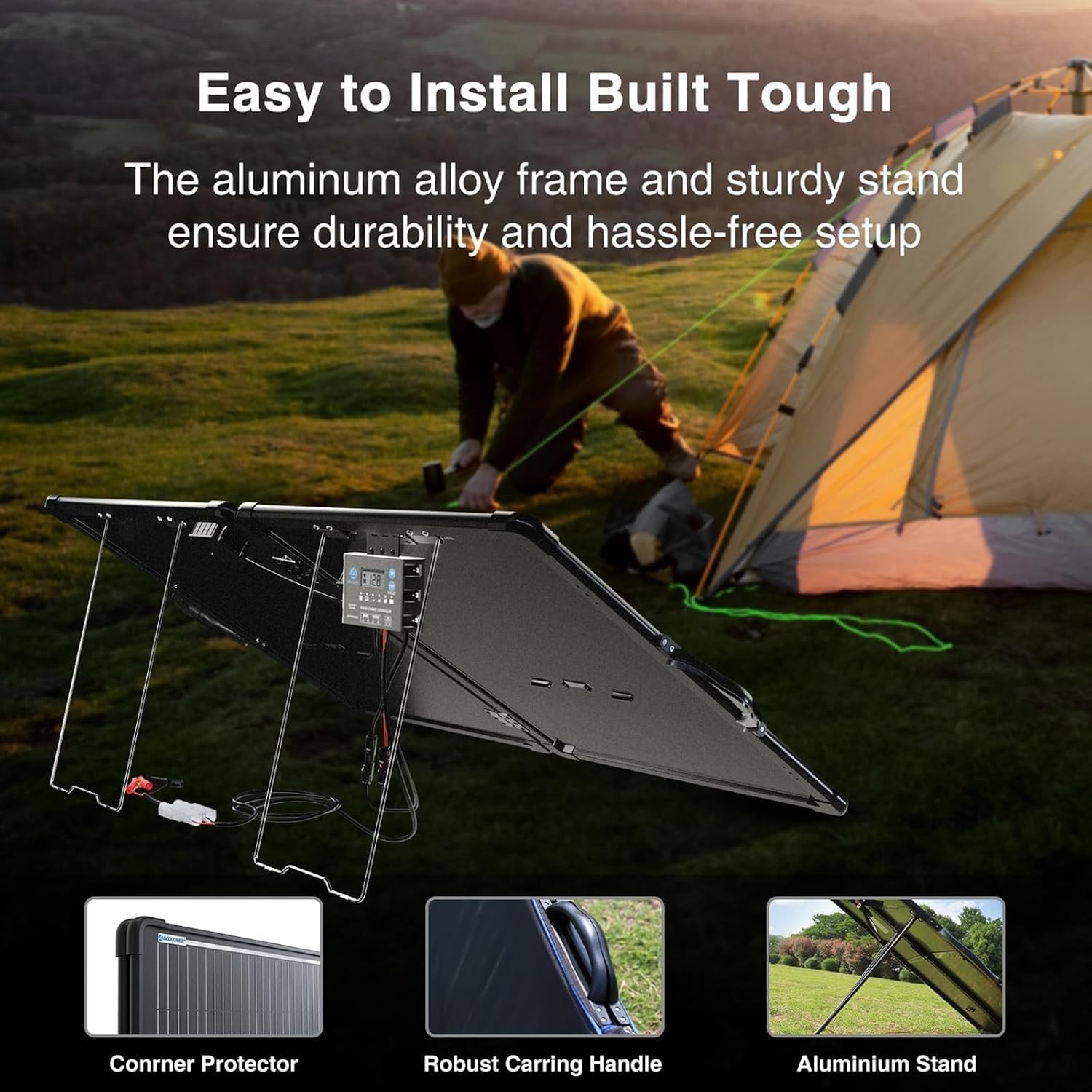 Versatile 200W Solar Panel Kit with 20A Controller – Perfect for RVs and Camping