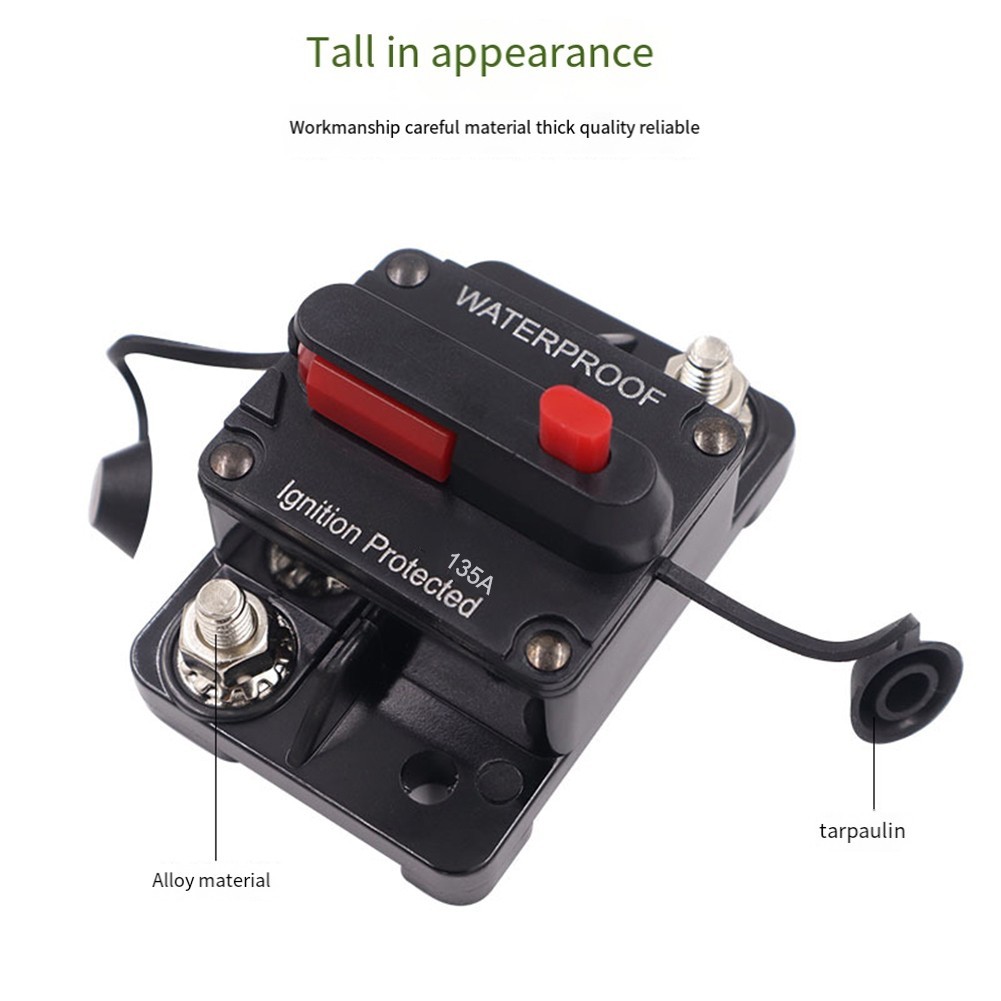 Manual Reset 135A Circuit Breaker with Push Button for Solar Applications
