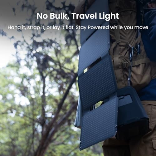 S45 Solar Panel 45W with USB-A and 25W USB-C Ports,25% High Efficiency Folding