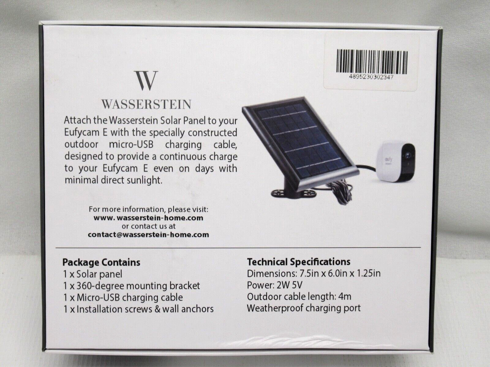 Wasserstein Eufy Cam E Outdoor Smart Security Camera Black Solar panel