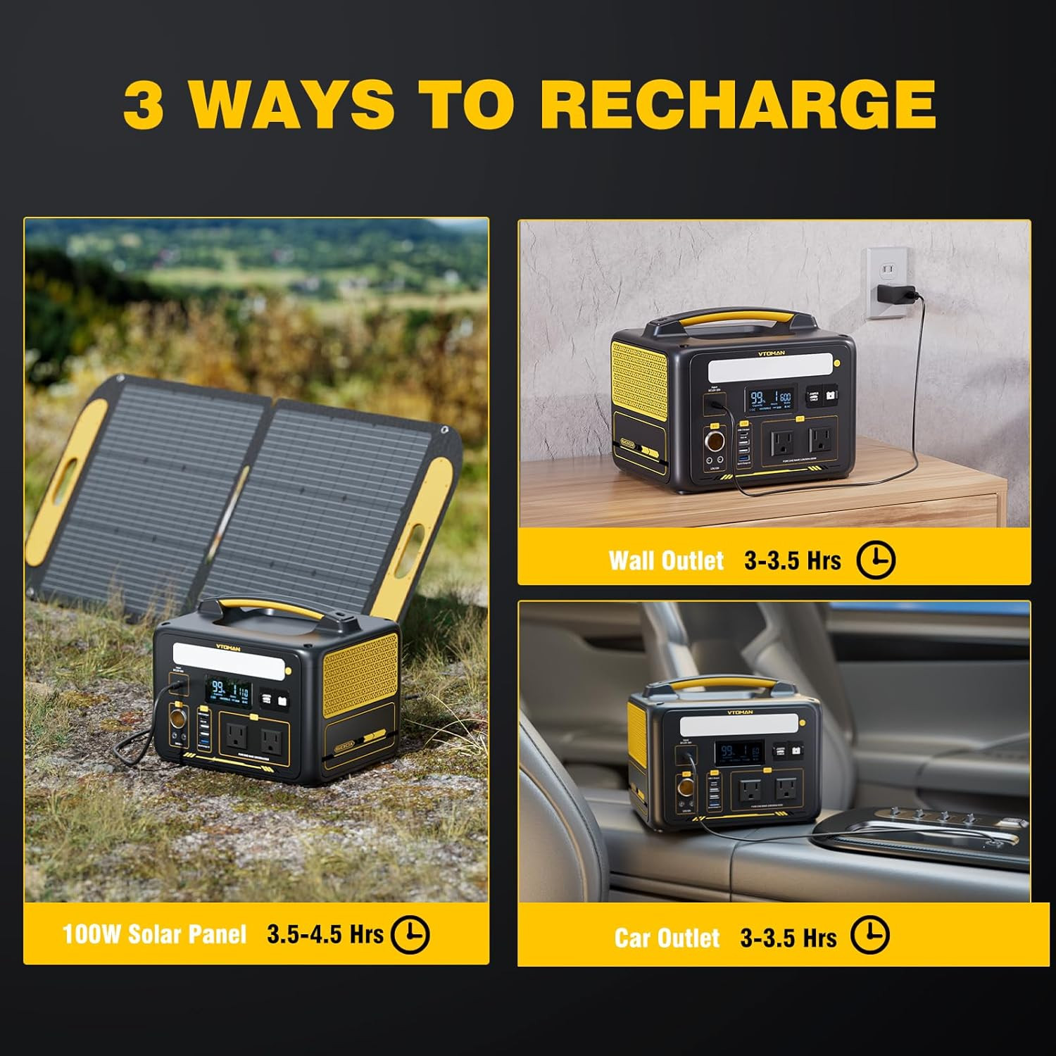 Jump 600X Portable Power Station 600W, 299Wh Solar Generator Lifepo4 Battery Pow