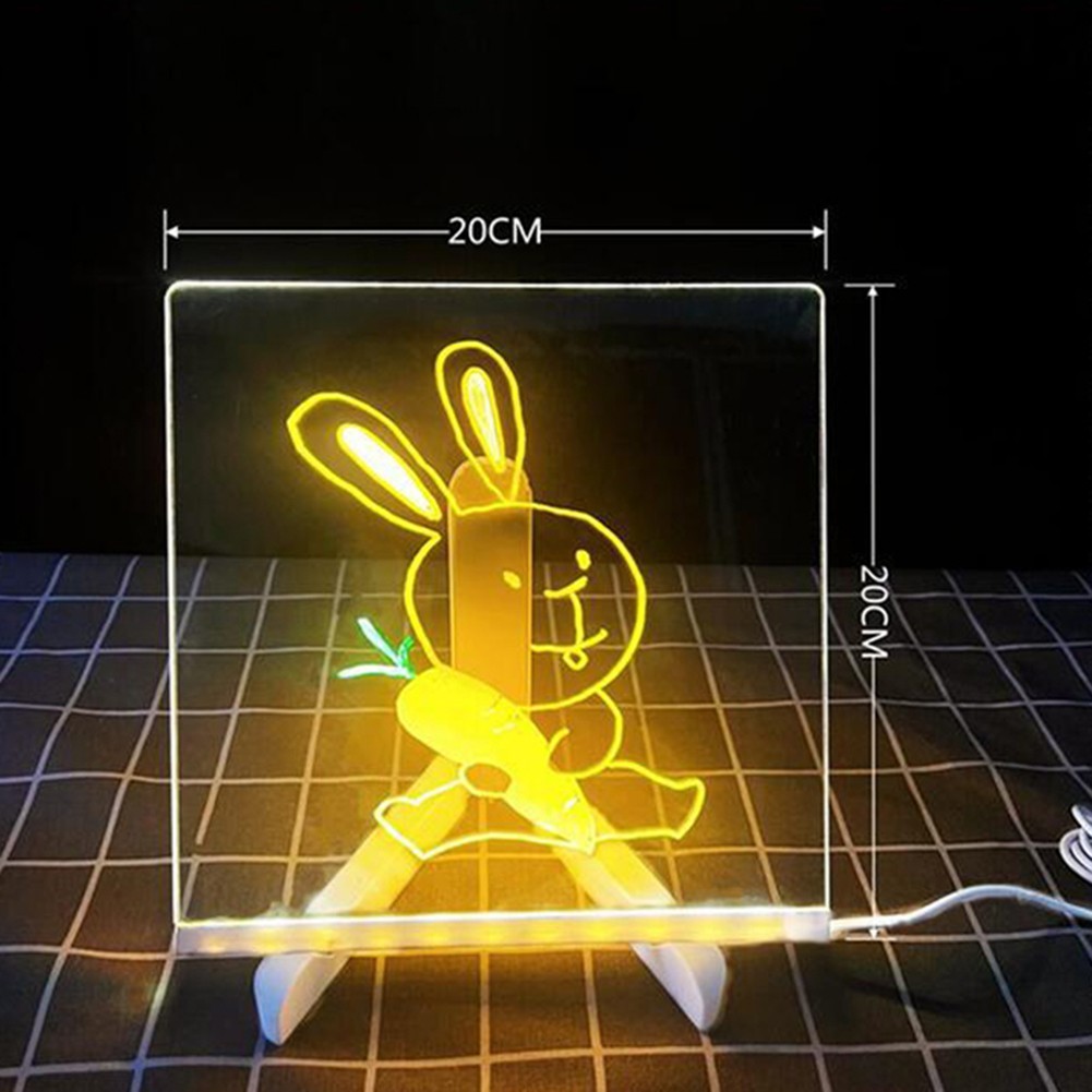 LED For Kids Drawing Board DIY Kit with Pens and Bracket for Creative Fun