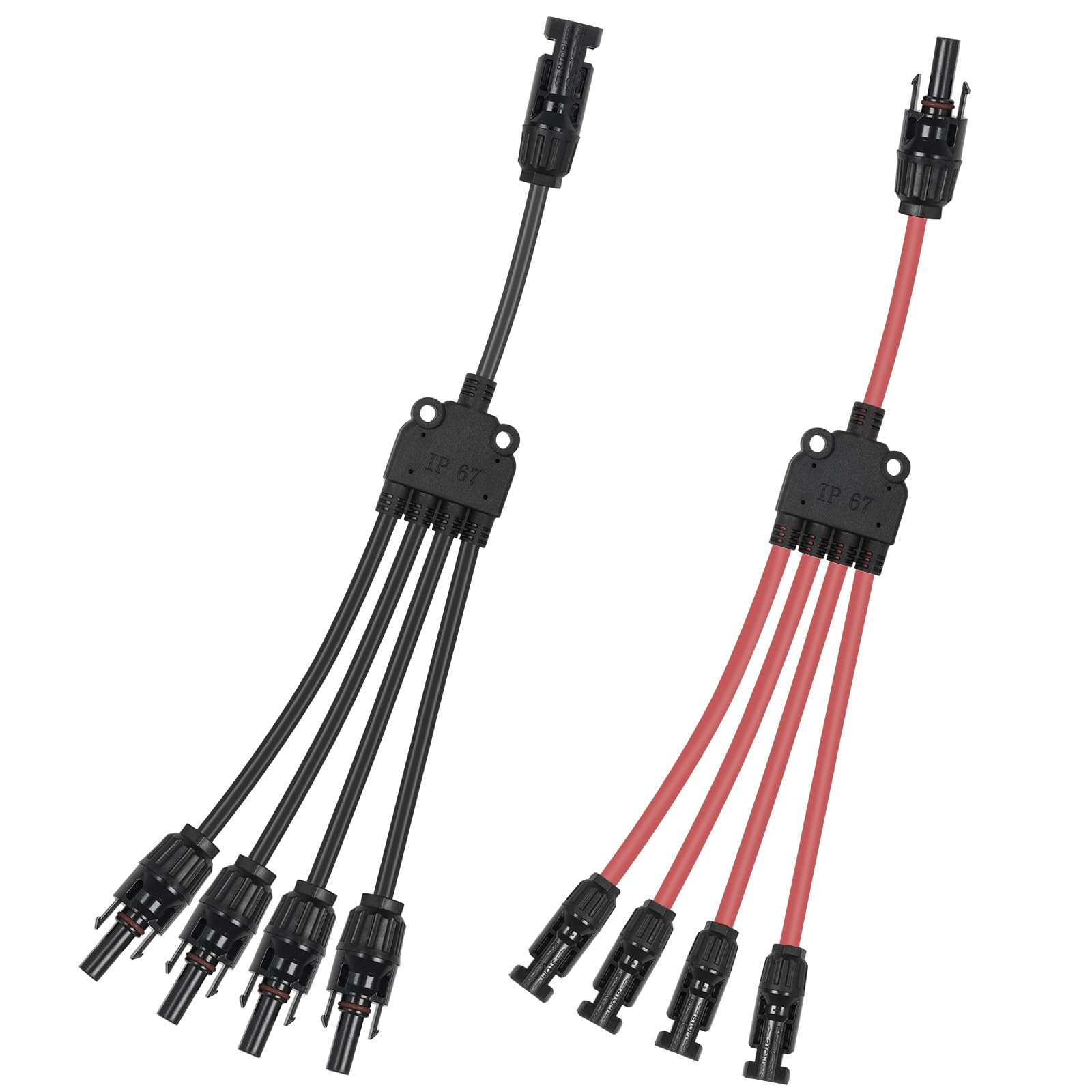 letivay 4 to 1 Solar Panel Connectors Y Branch Universal 10 AWG Solar Connect…