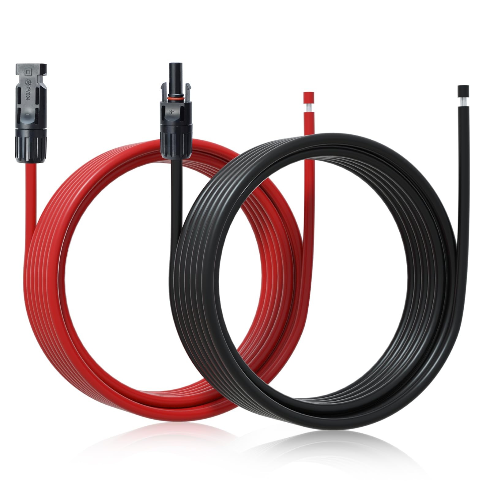 20FT 10AWG Solar Extension Cable 30A/1000V DC, IP67 Waterproof with Compatibl…