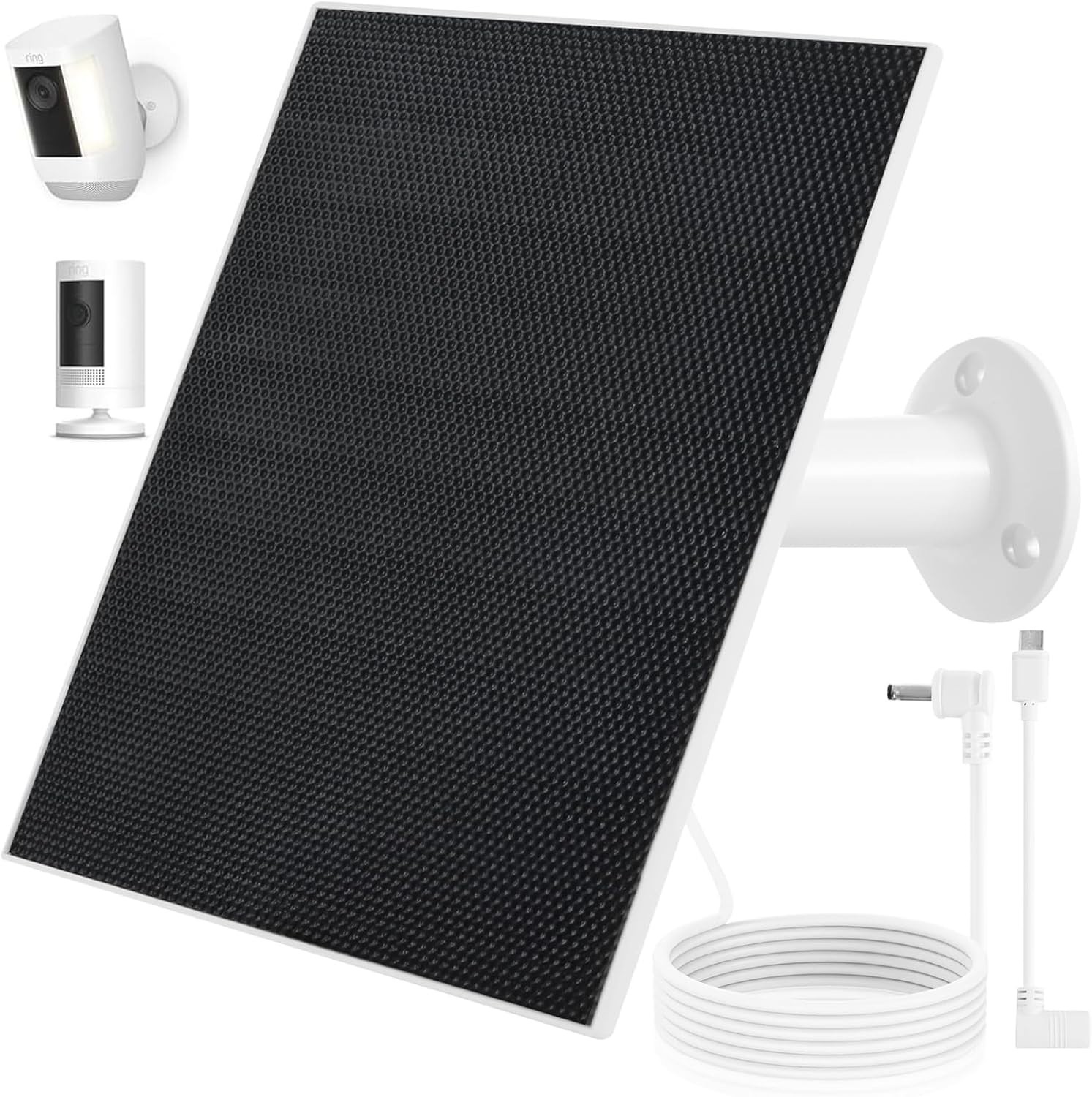 Ring Solar Panel Charger for Battery Cameras – Waterproof 5W Fast Charging & …