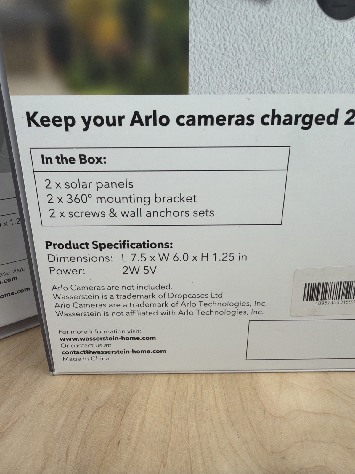 Wasserstein Solar Panel Compatible with Ring Spotlight Cam Battery- Black 2 Pack